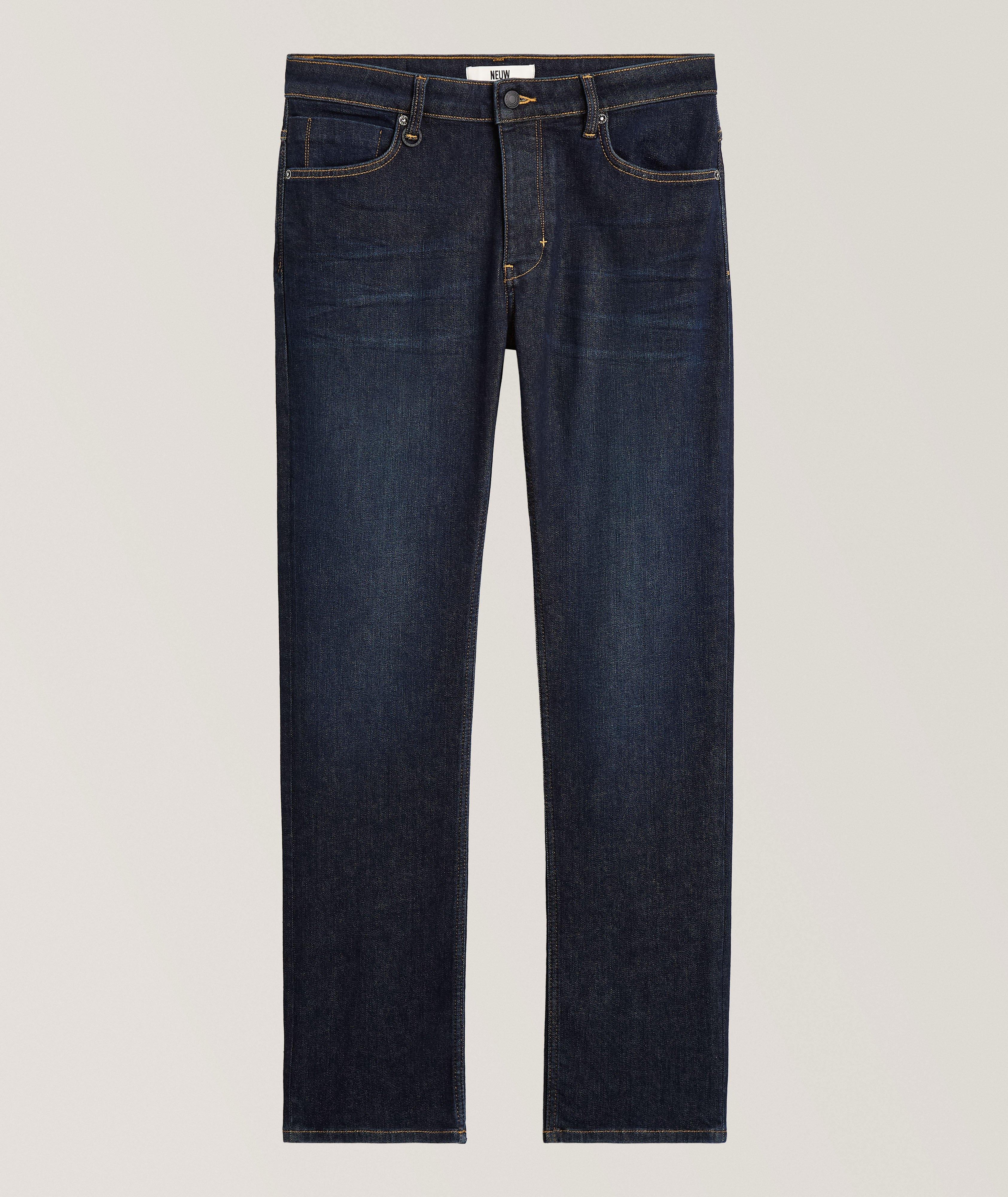 Lou Straight-Fit Stretch-Cotton Jeans  image 0