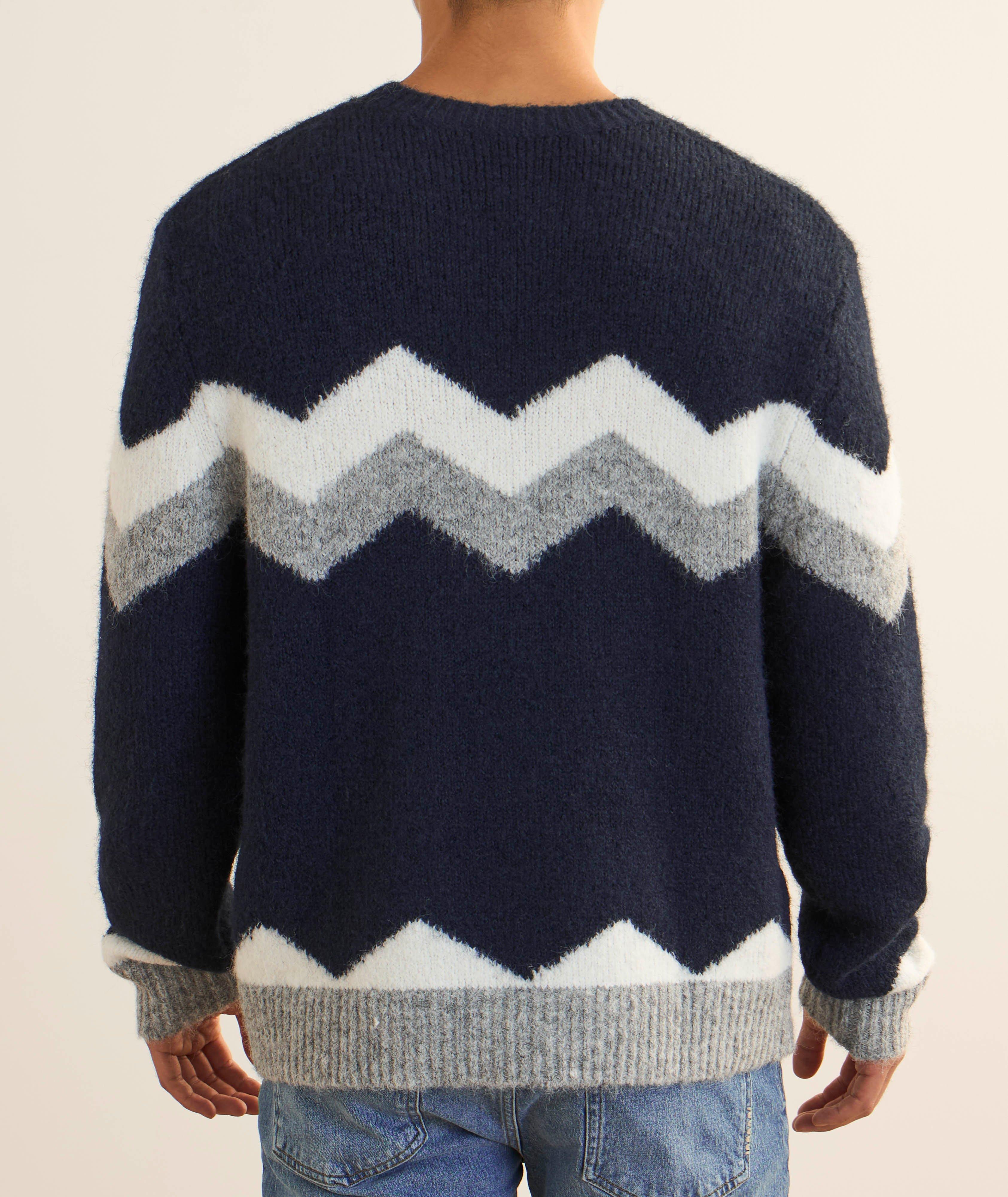 Pull à motif intarsia en zigzag image 2