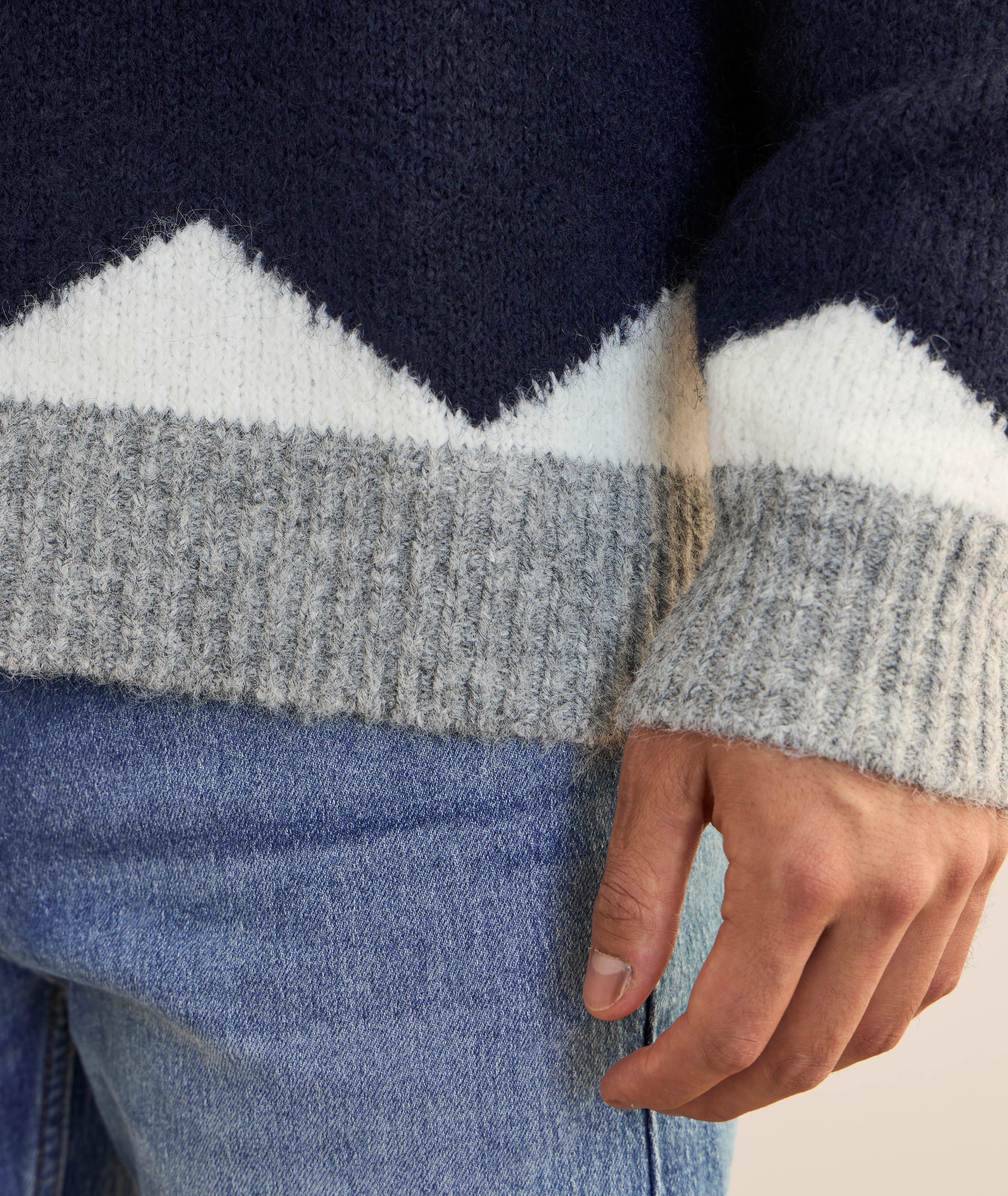 Pull à motif intarsia en zigzag image 4