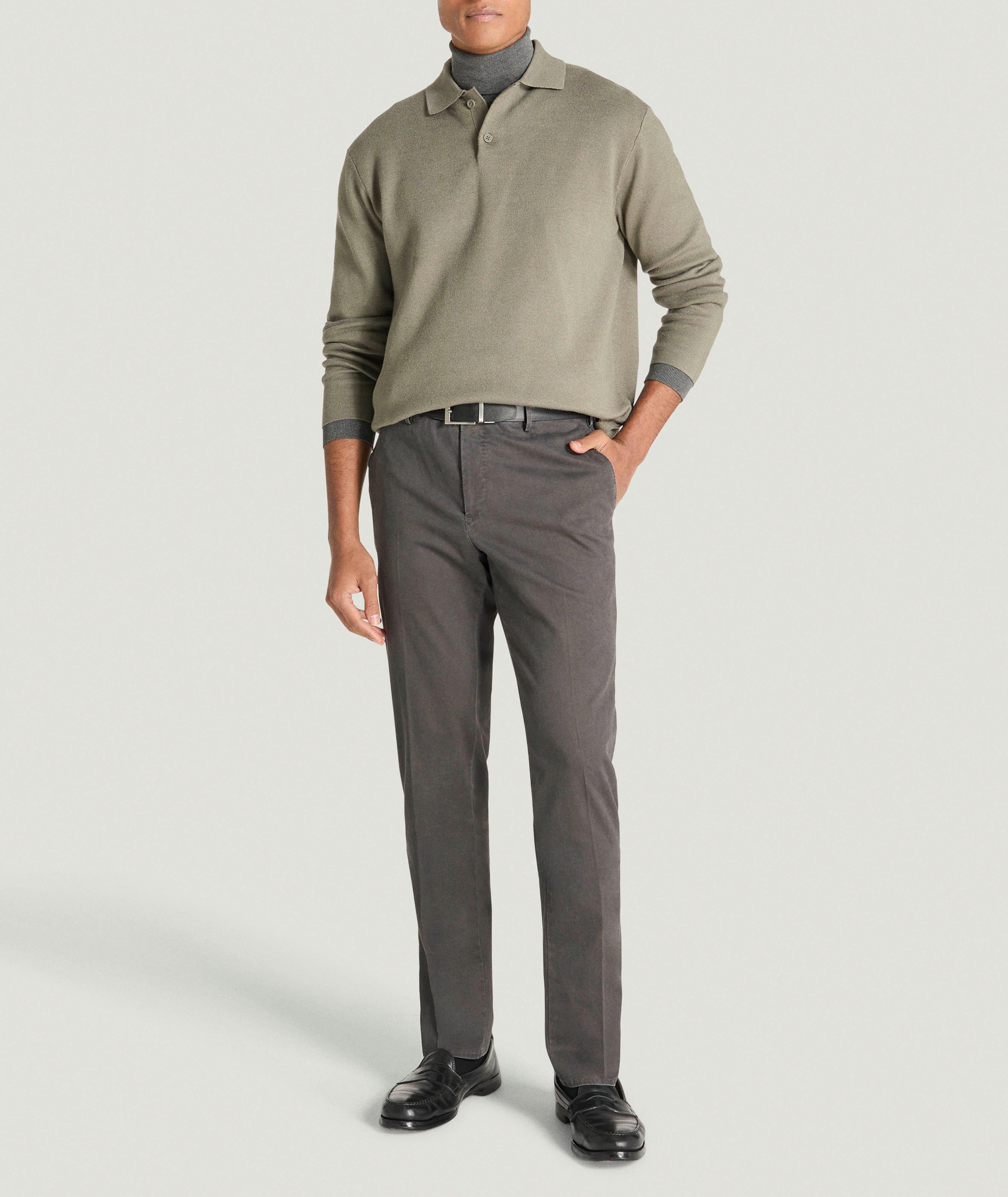 Pantalon slim en gabardine de coton extensible image 5
