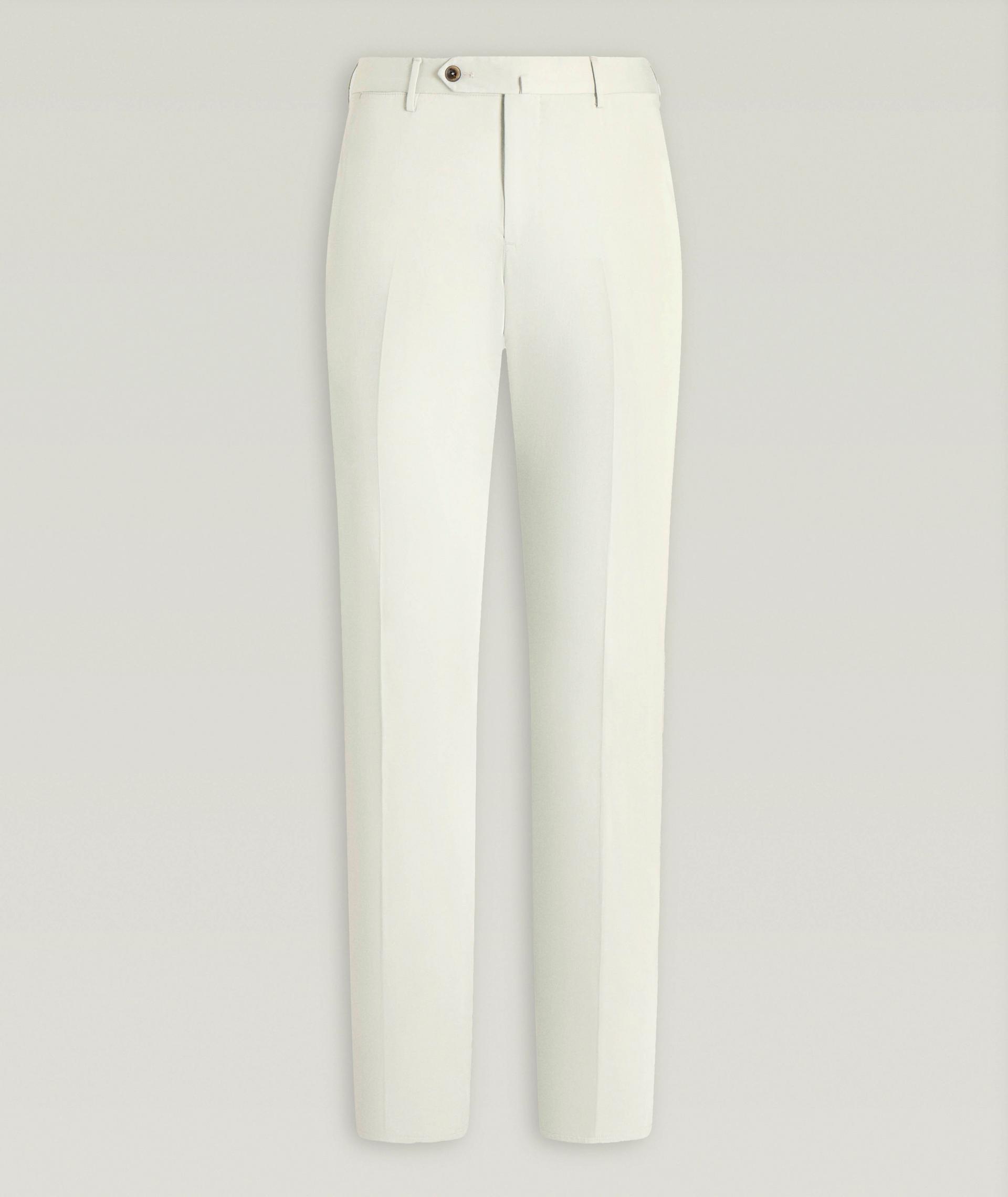 Pantalon slim en gabardine de coton extensible image 0