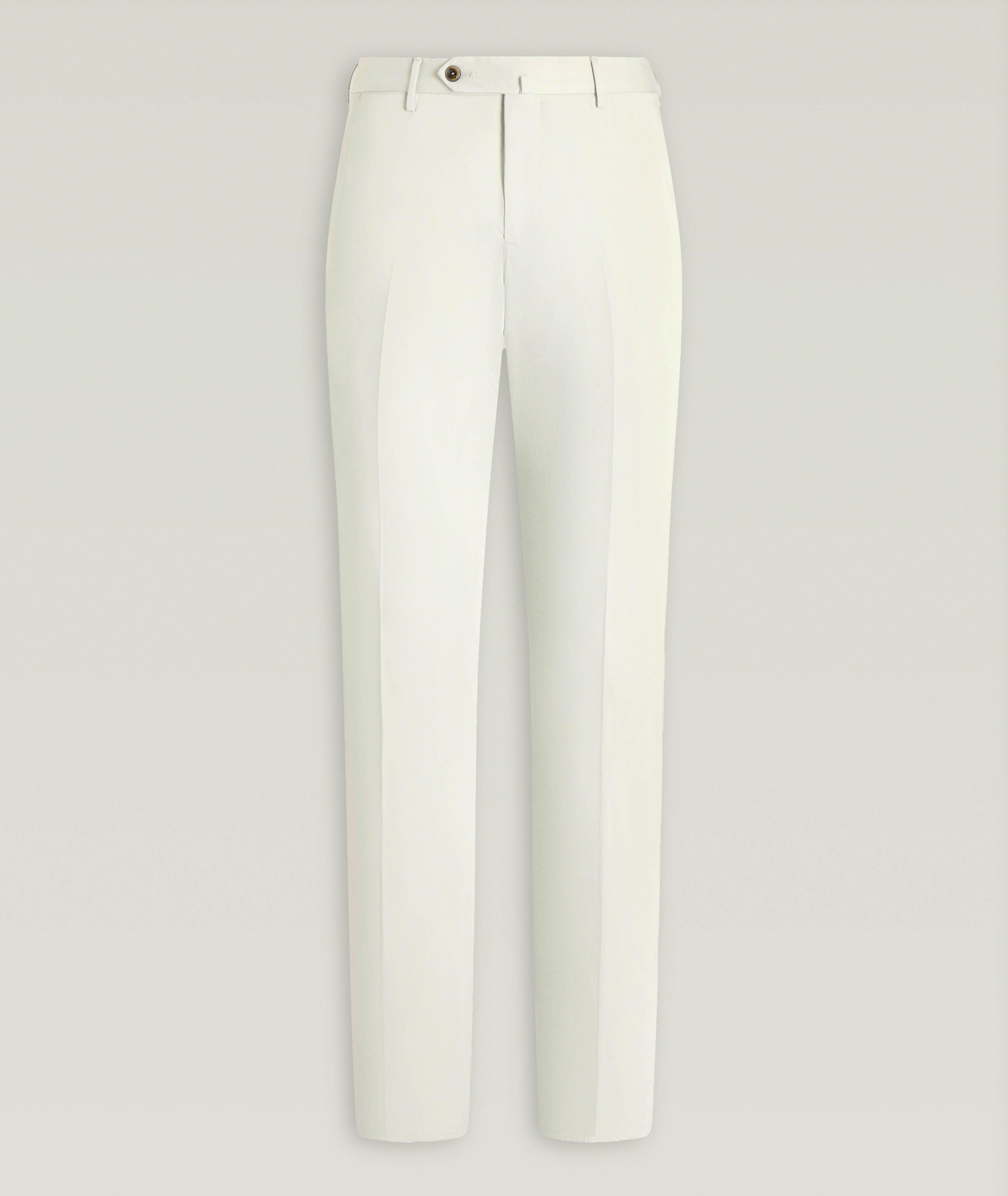 Pantalon slim en gabardine de coton extensible image 0