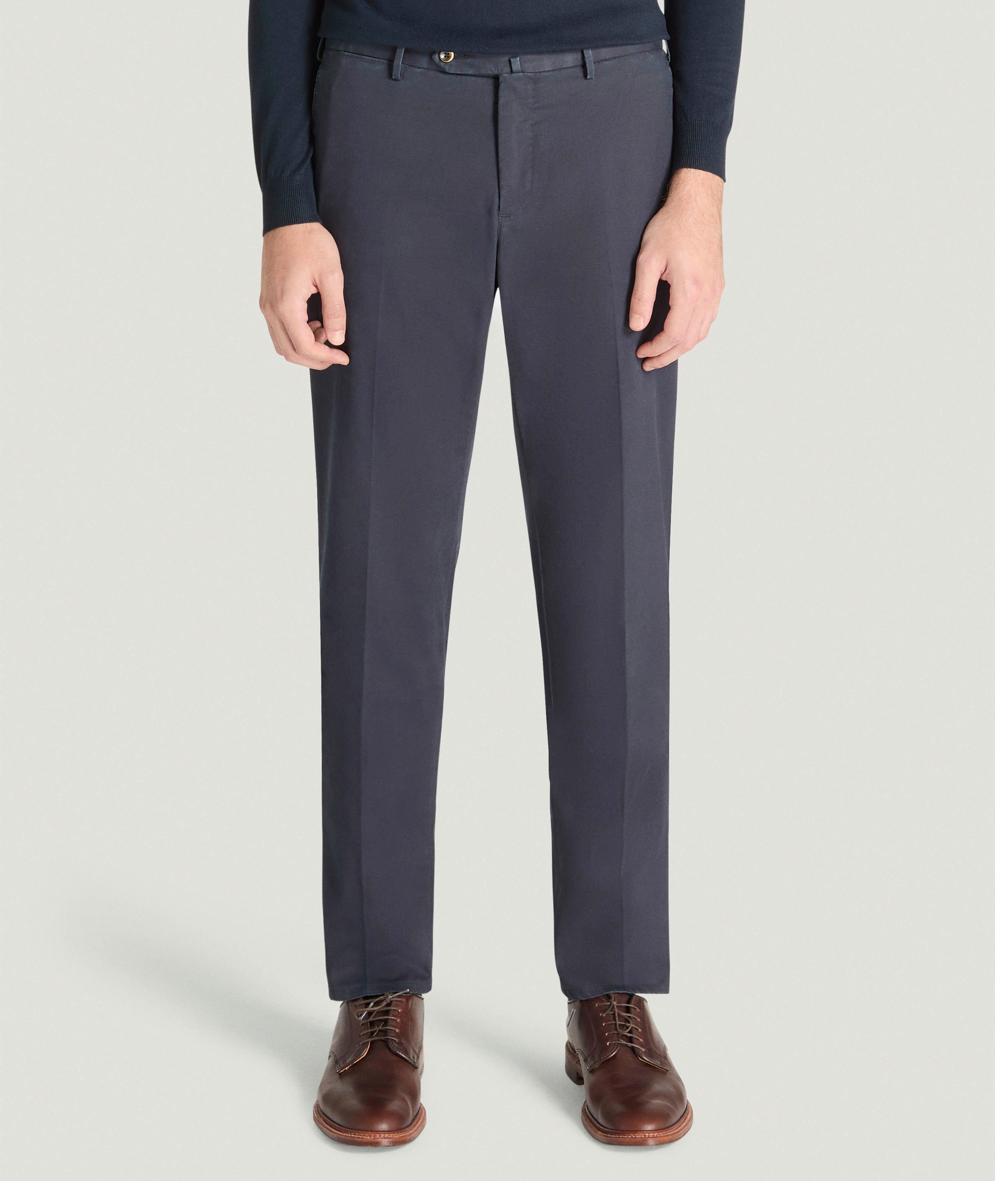 Slim-Fit Stretch-Cotton Gabardine Trousers image 1