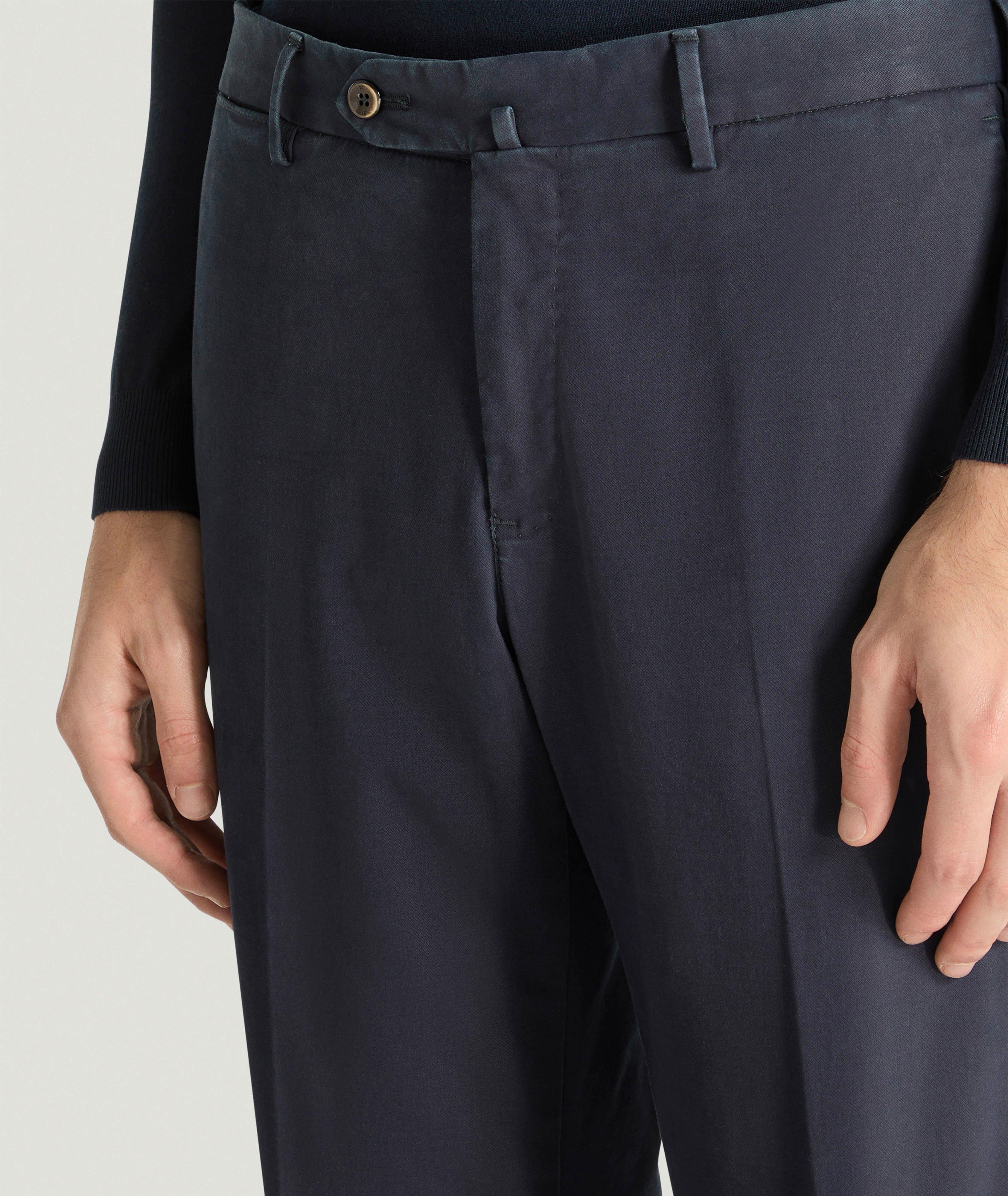 Slim-Fit Stretch-Cotton Gabardine Trousers image 3