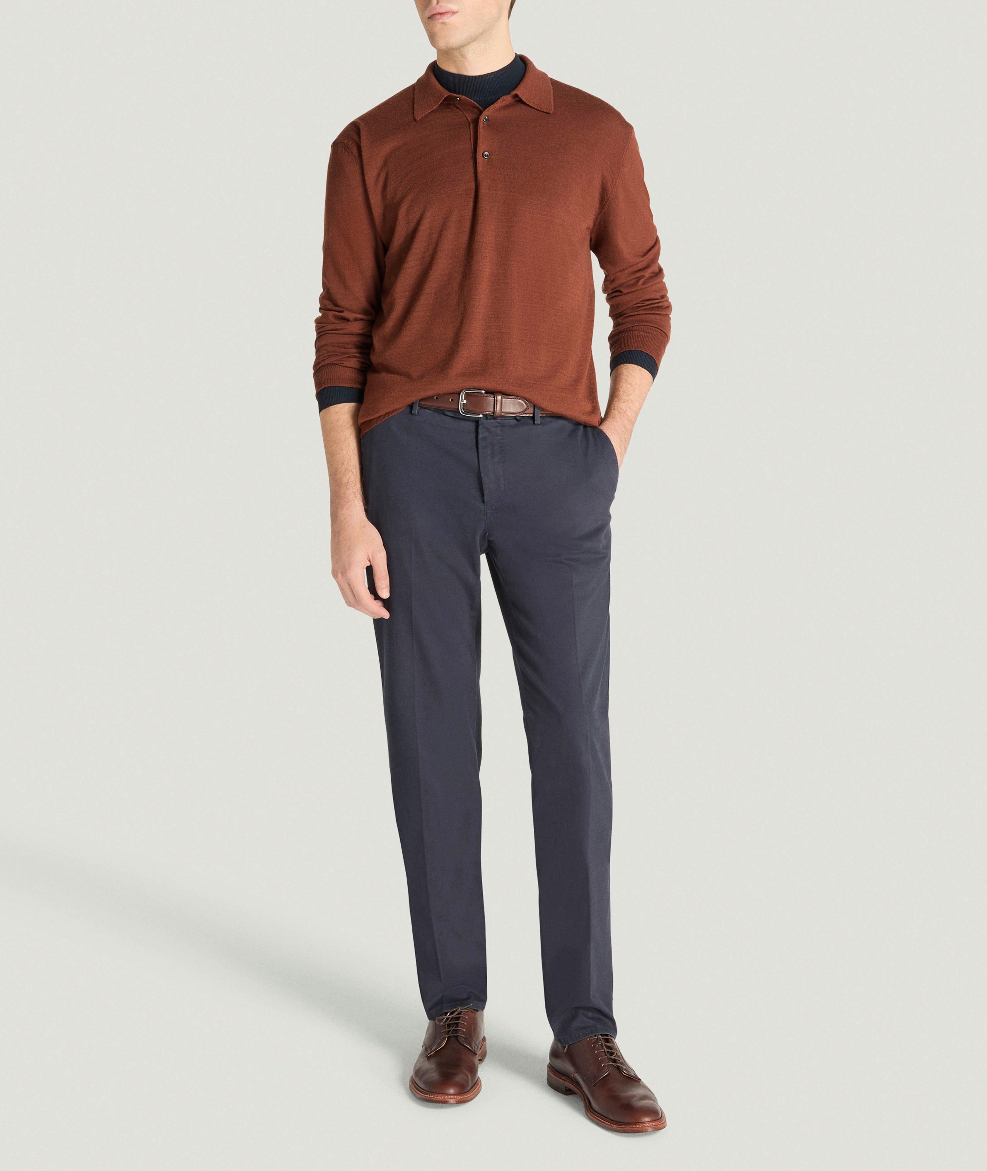 Slim-Fit Stretch-Cotton Gabardine Trousers image 5