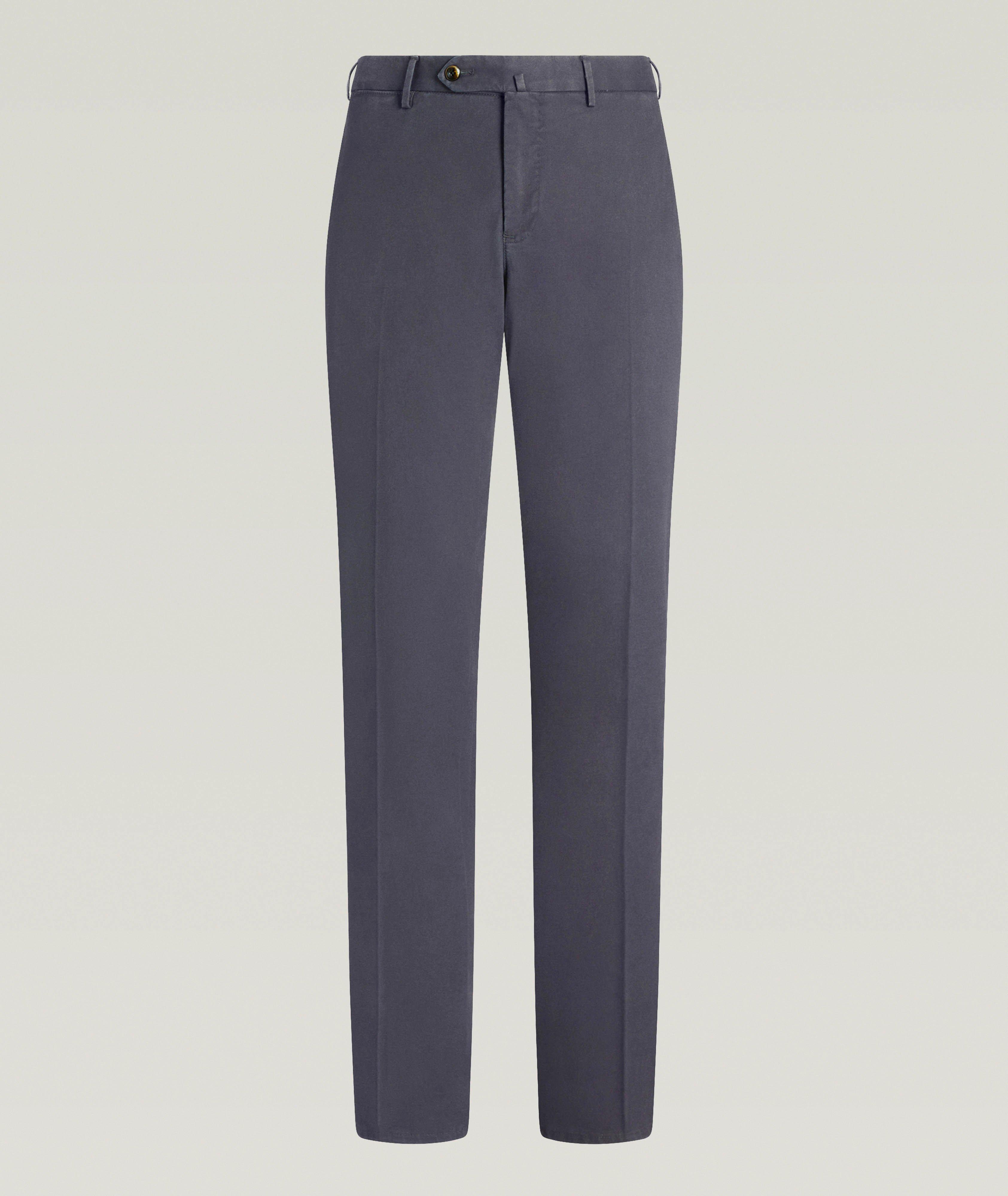Slim-Fit Stretch-Cotton Gabardine Trousers image 0