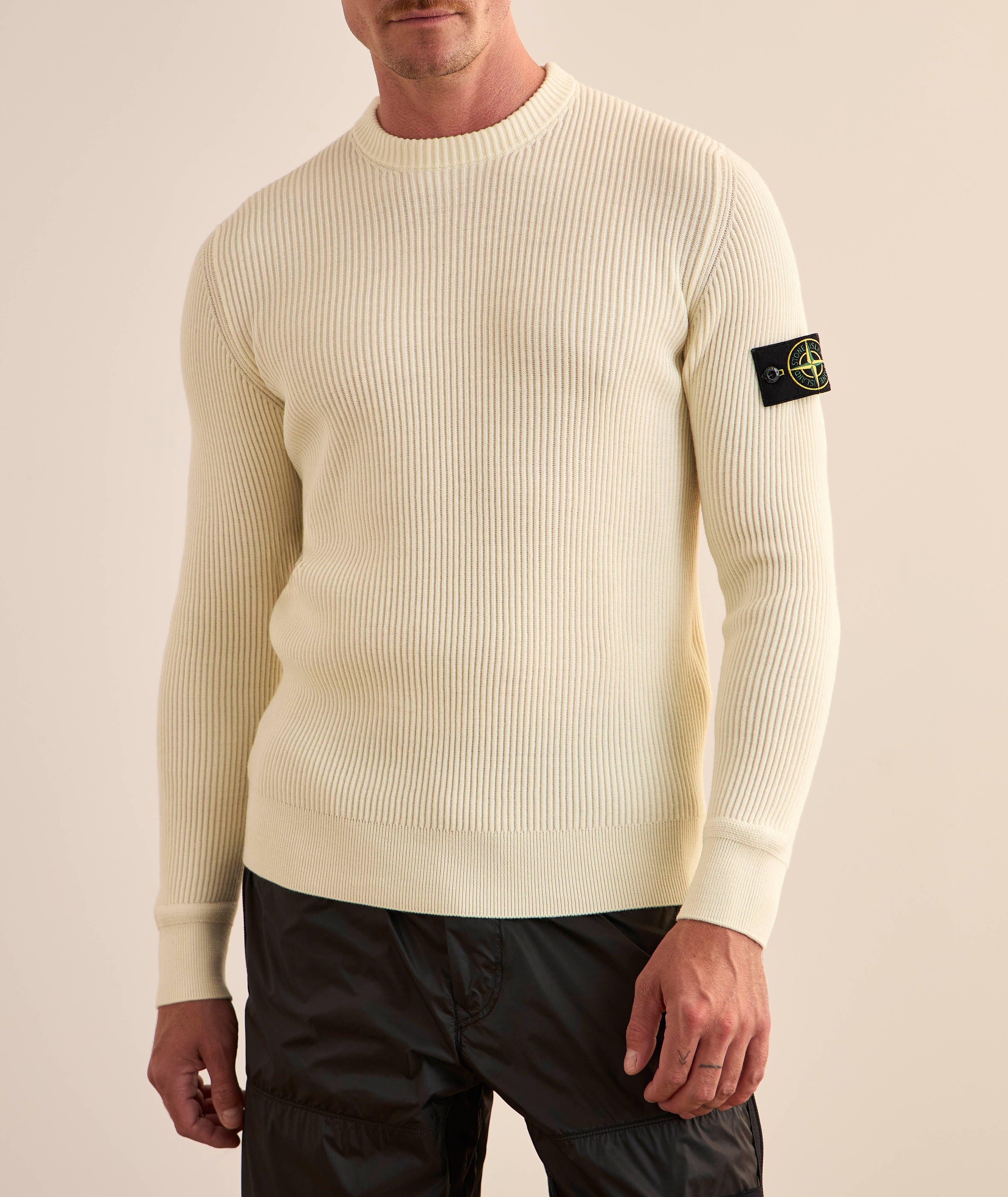 Pull en tricot côtelé de laine image 1