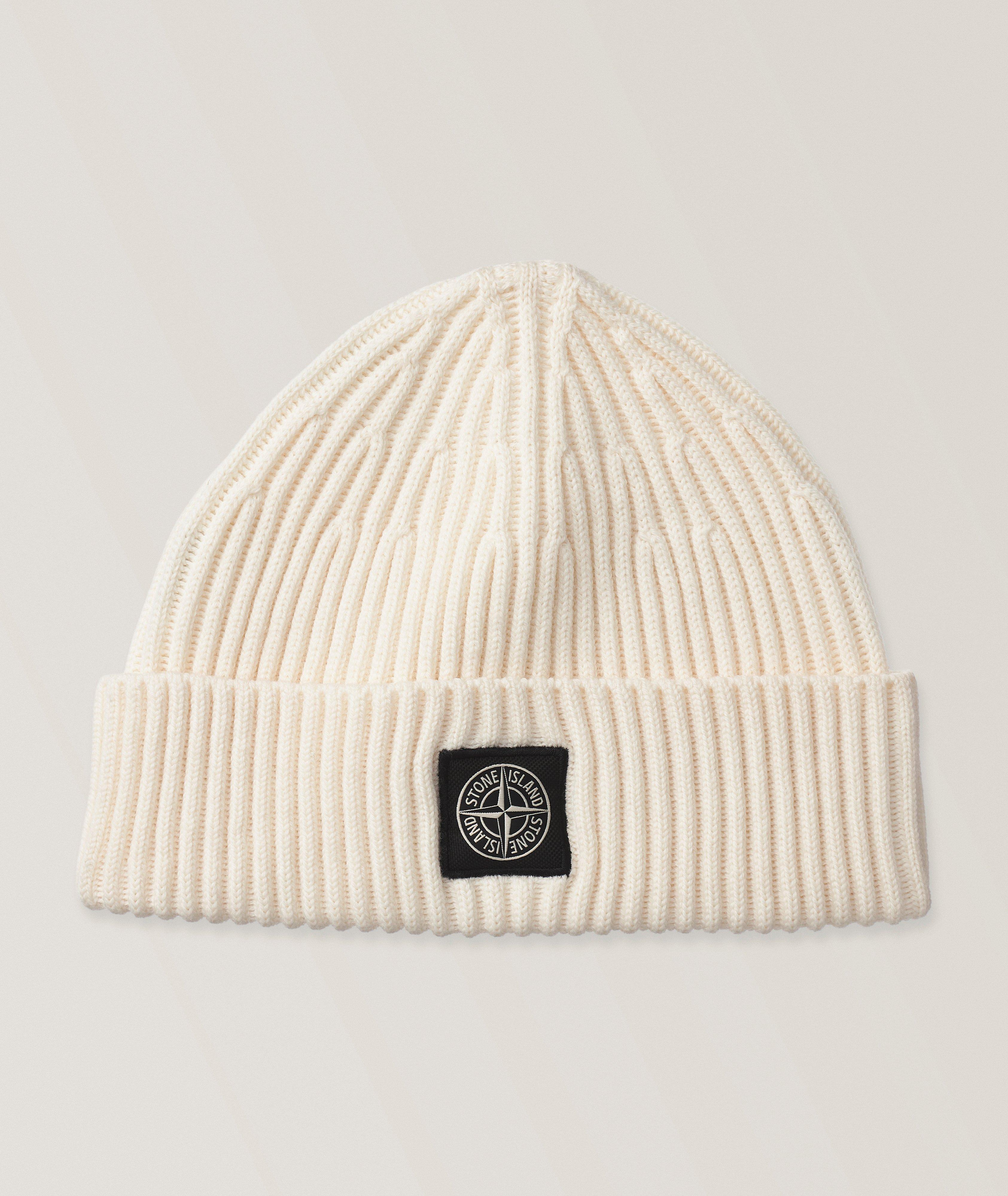 Tuque en laine vierge à mailles côtelées image 0