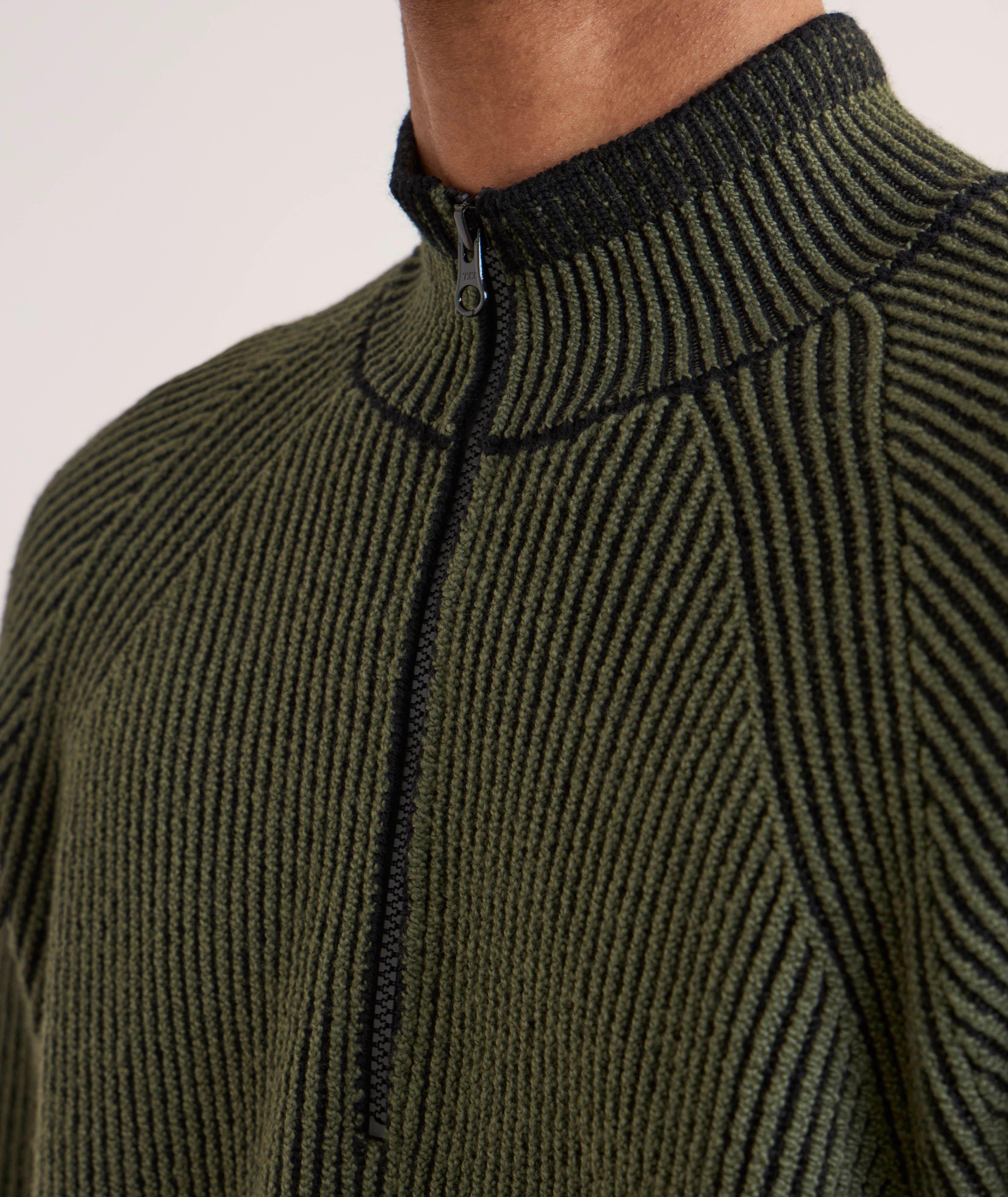 Pull en laine mélangée avec fermeture quart de zip image 3