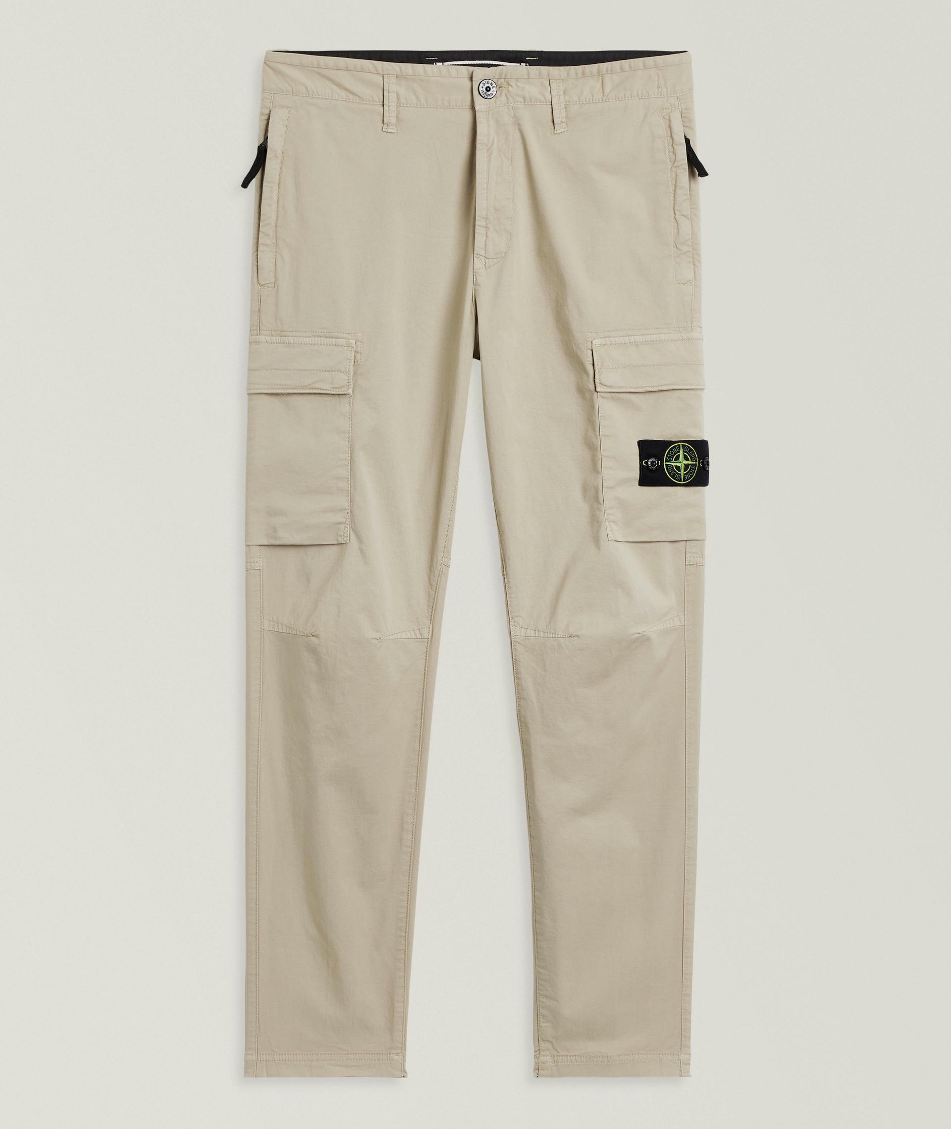 Pantalon cargo en coton extensible image 0