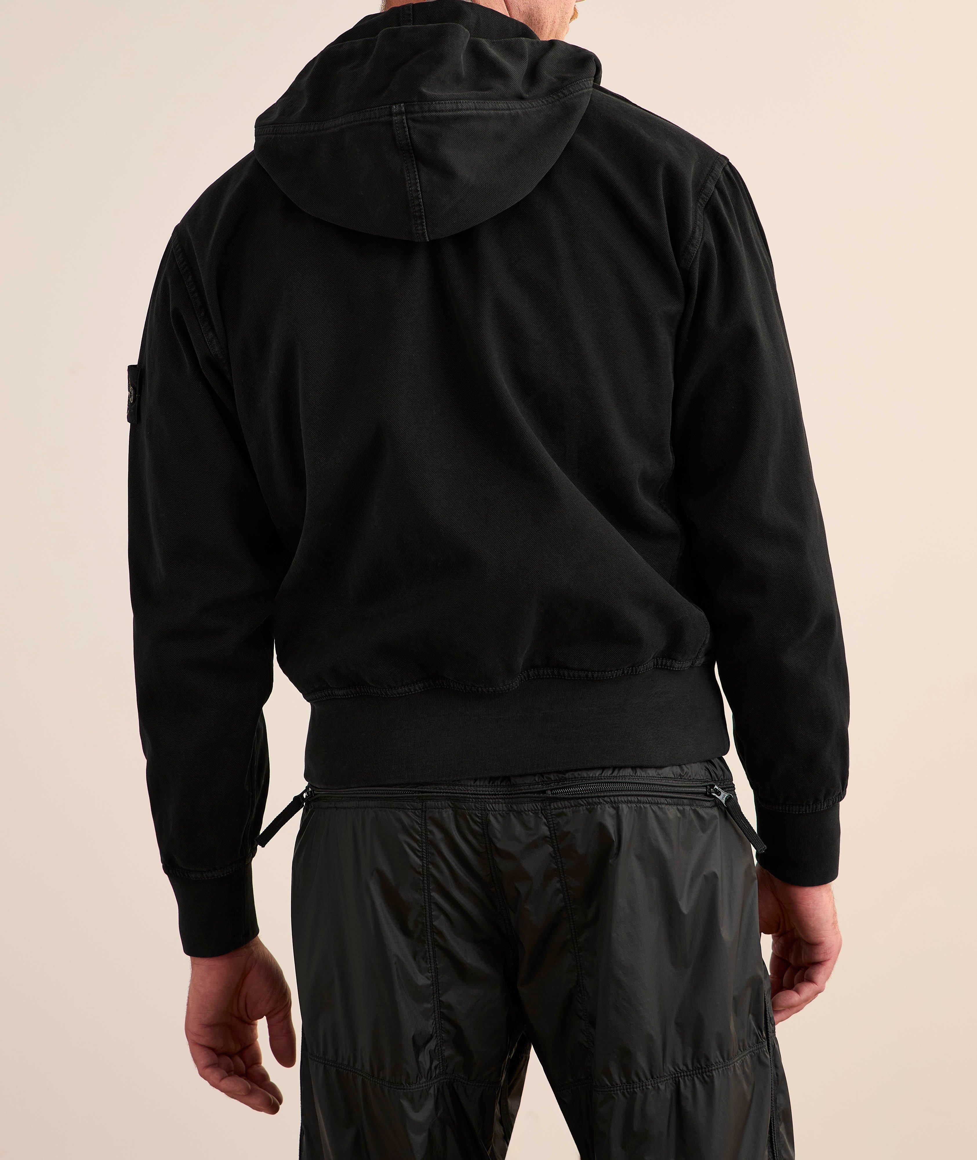 Cotton Jersey Zip-Up Hooded Sweater image 2