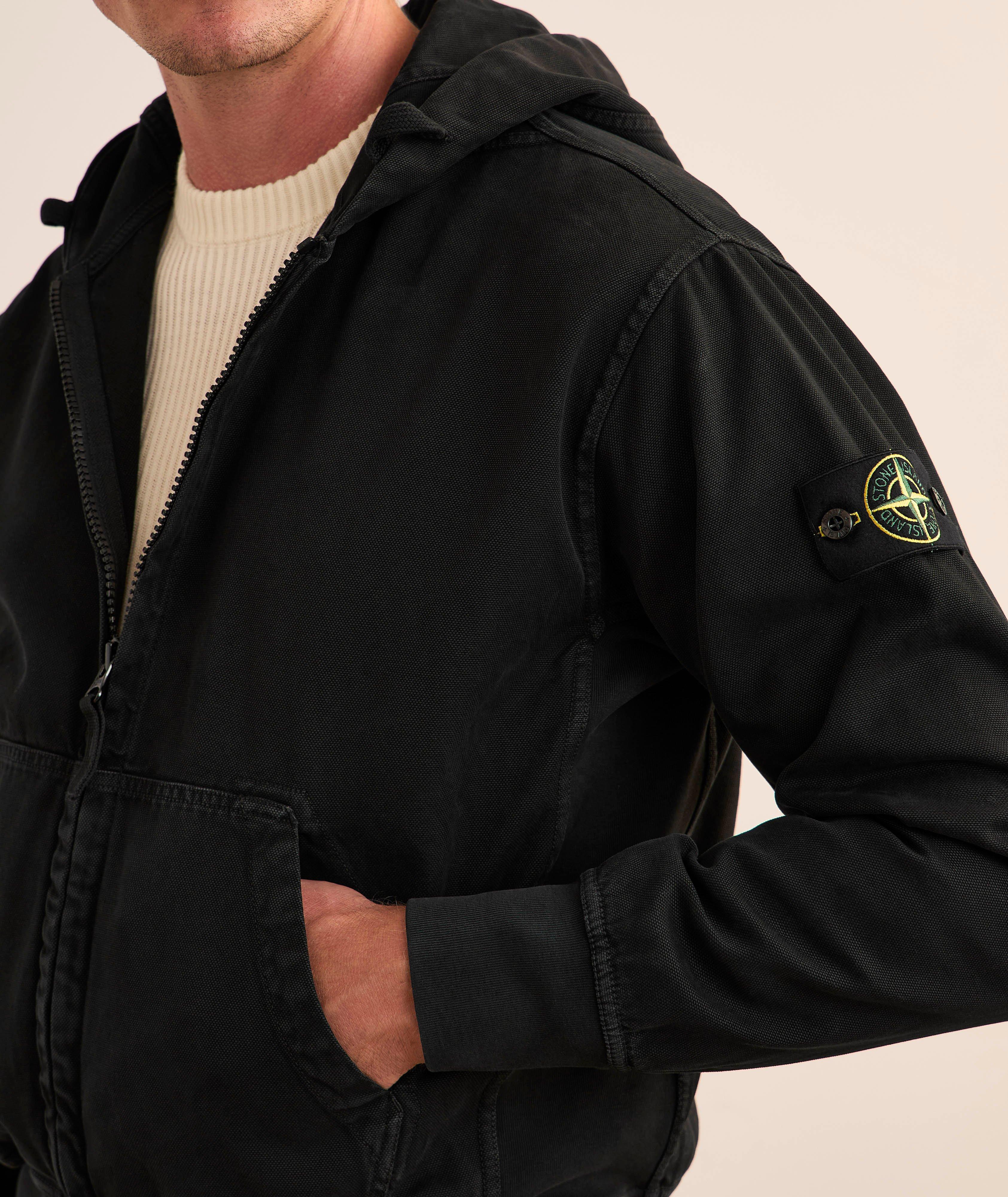 Cotton Jersey Zip-Up Hooded Sweater image 3