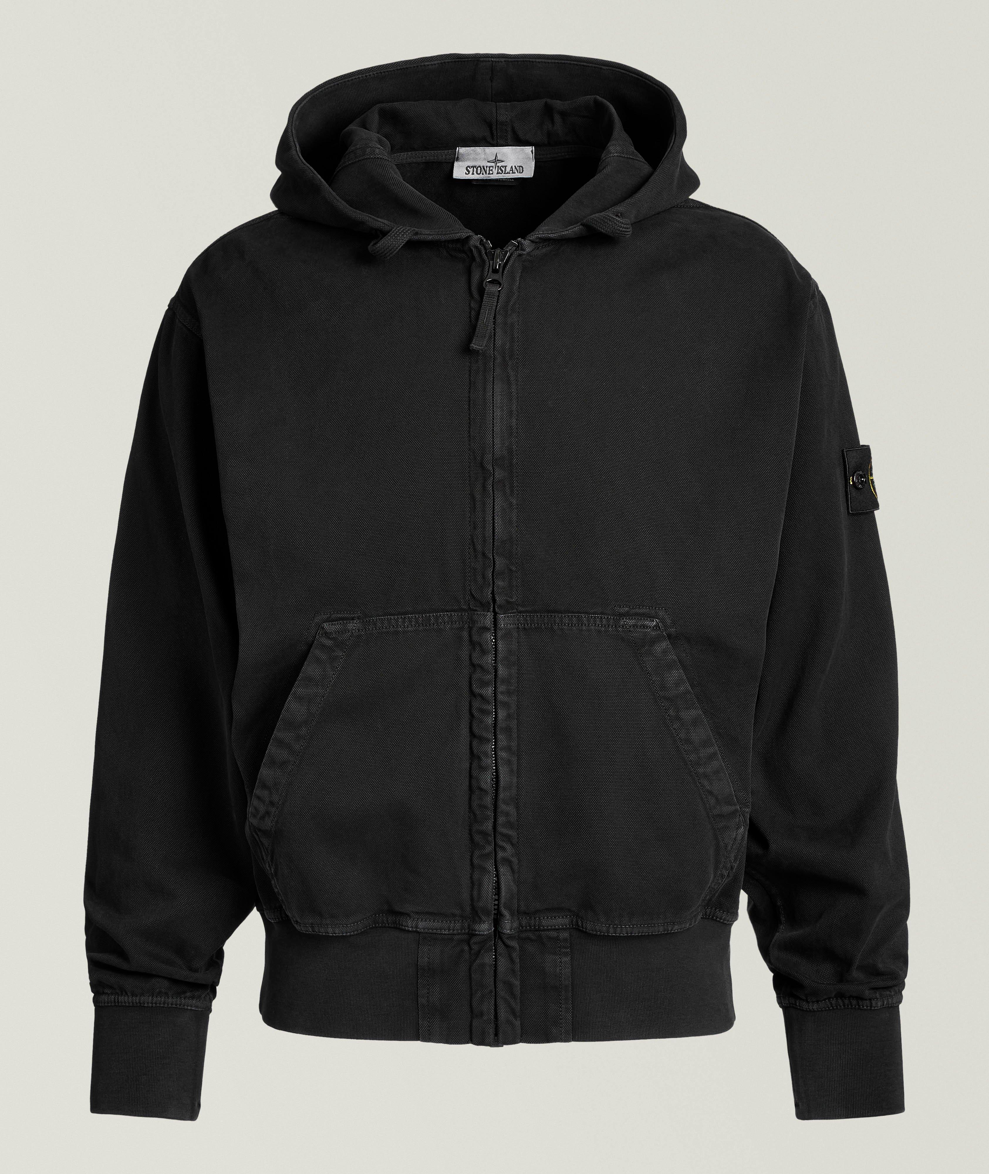 Cotton Jersey Zip-Up Hooded Sweater image 0