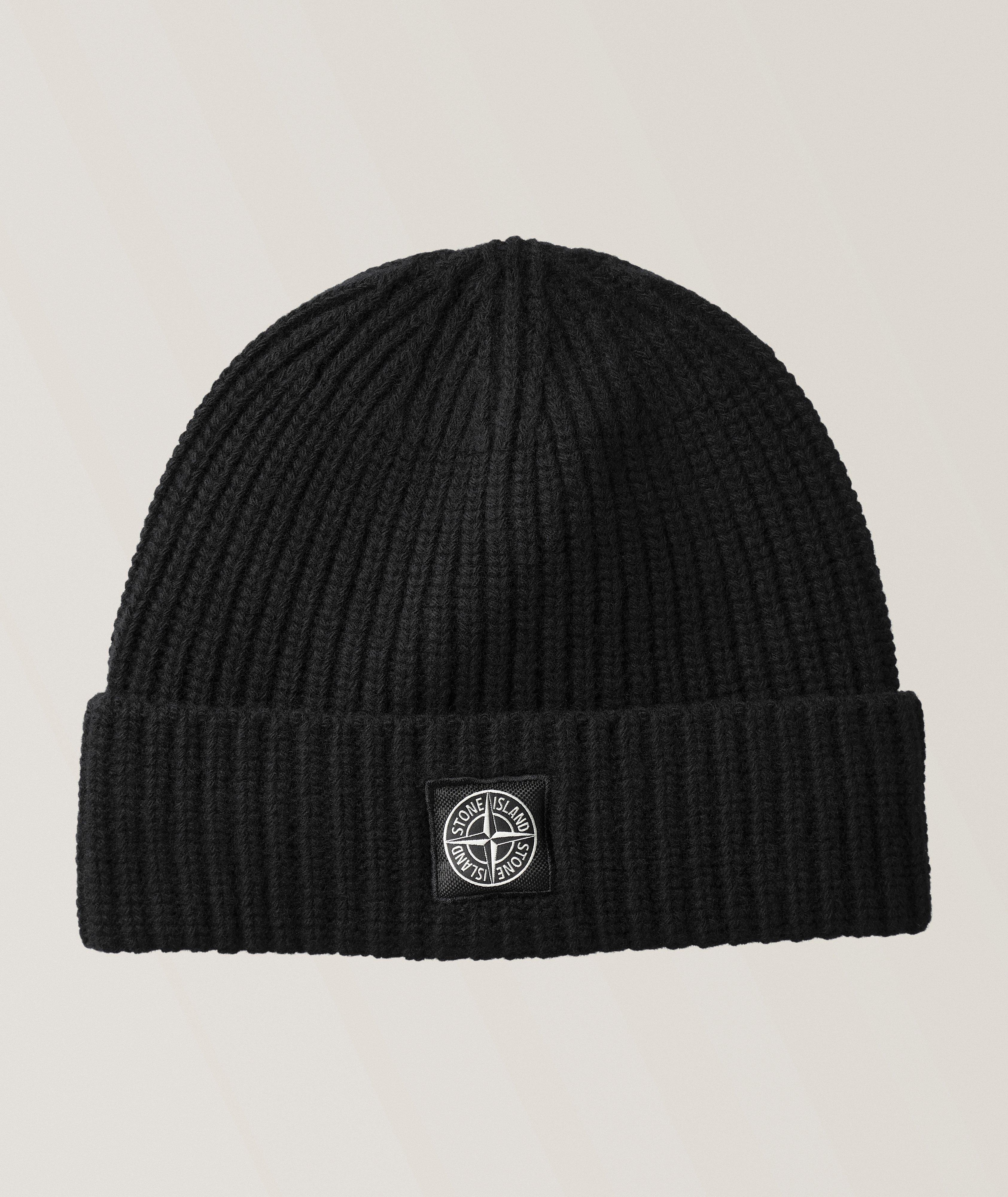 Tuque en laine vierge à mailles côtelées image 0