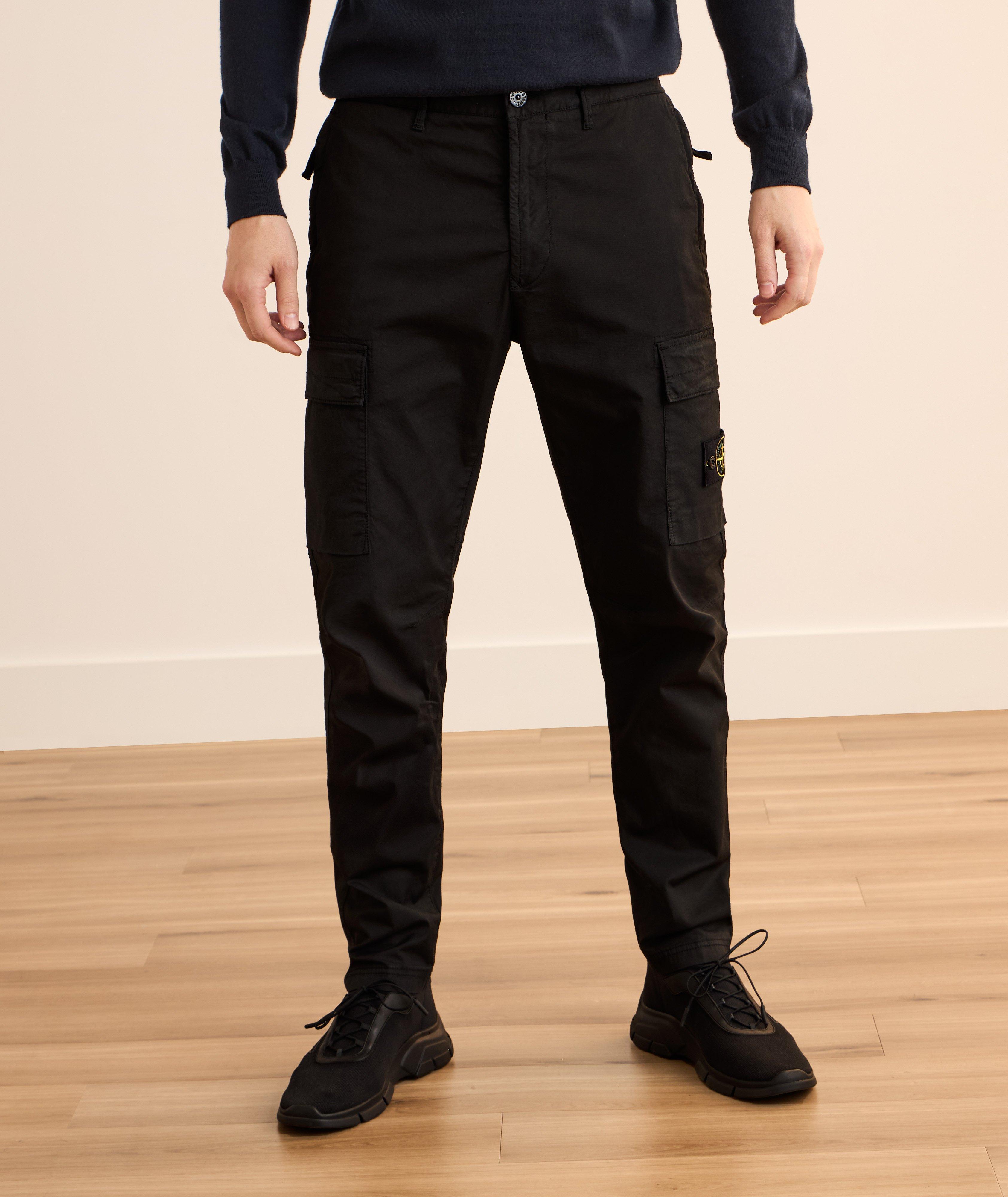 Tapered Stretch-Cotton Cargo Pants image 1