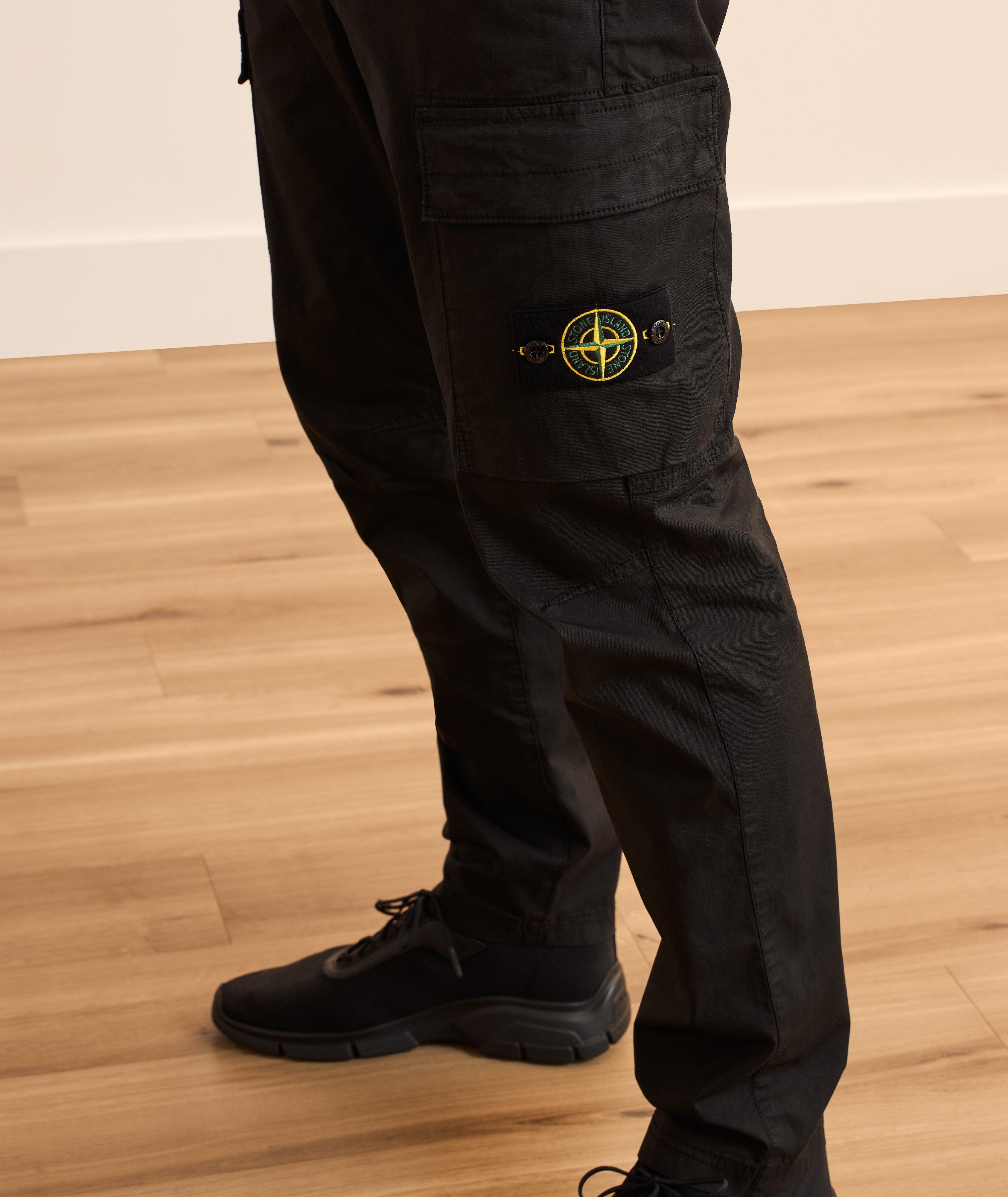 Tapered Stretch-Cotton Cargo Pants image 3