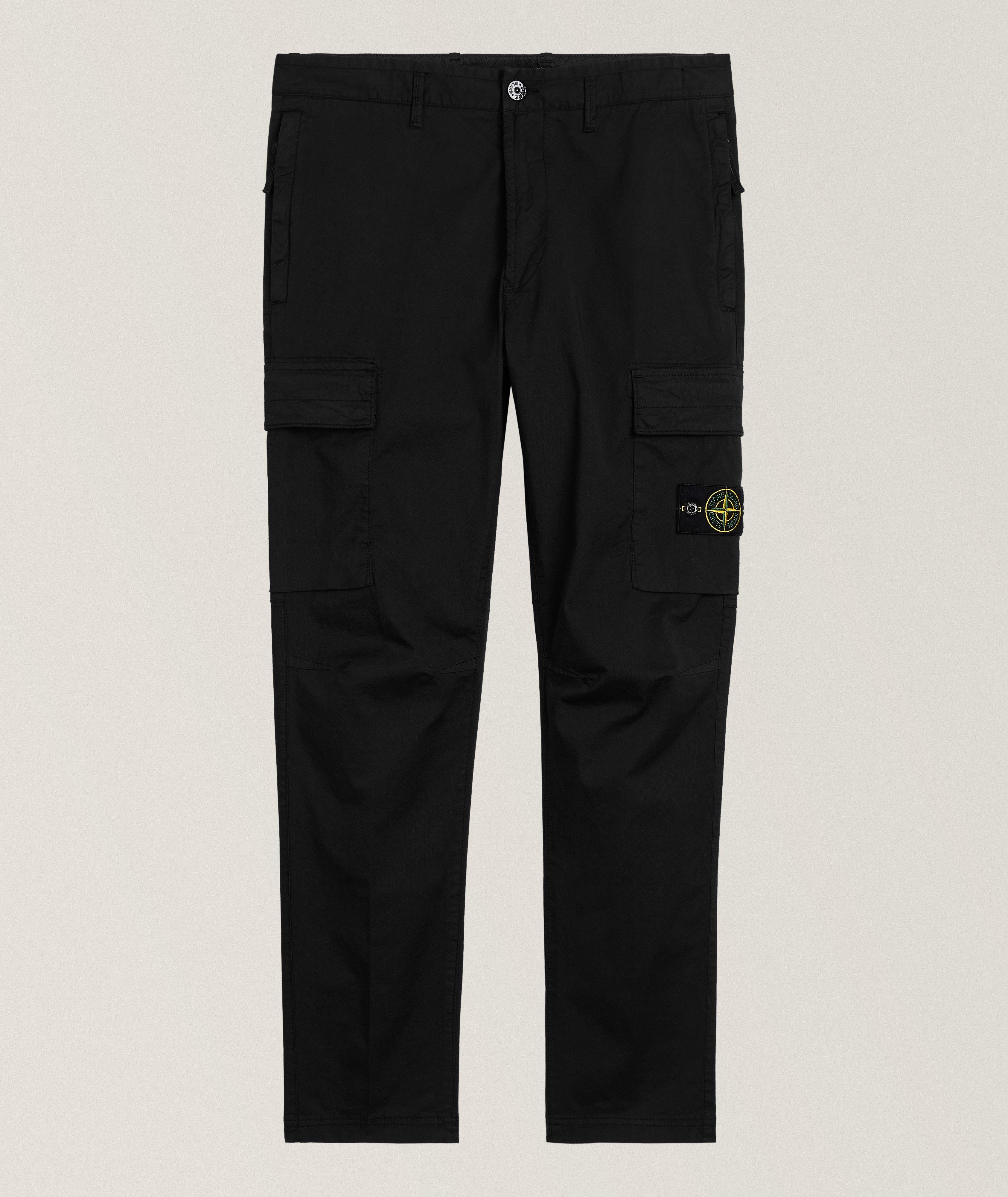 Tapered Stretch-Cotton Cargo Pants image 0