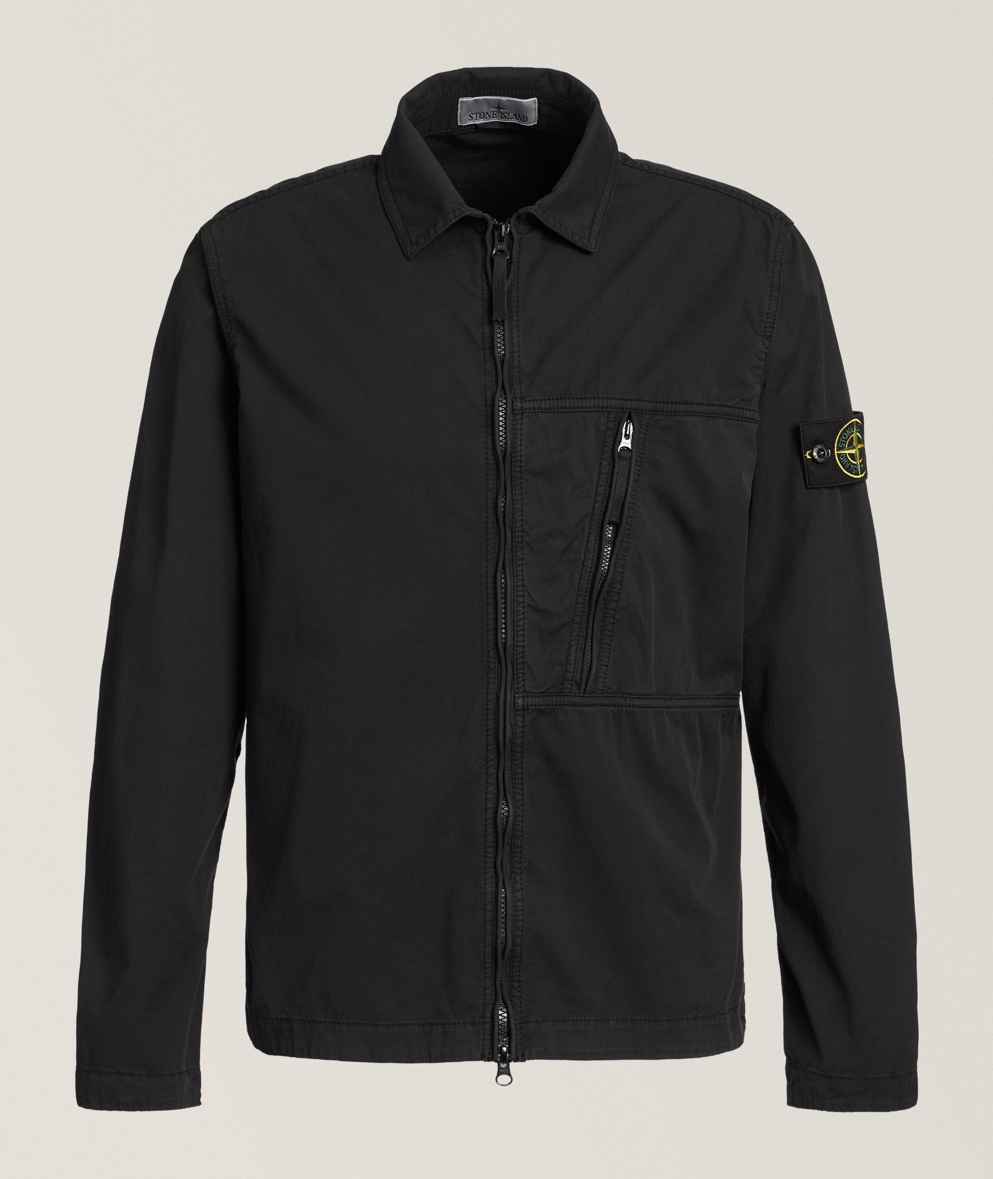 Stretch-Cotton Zippered Overshirt  image 0