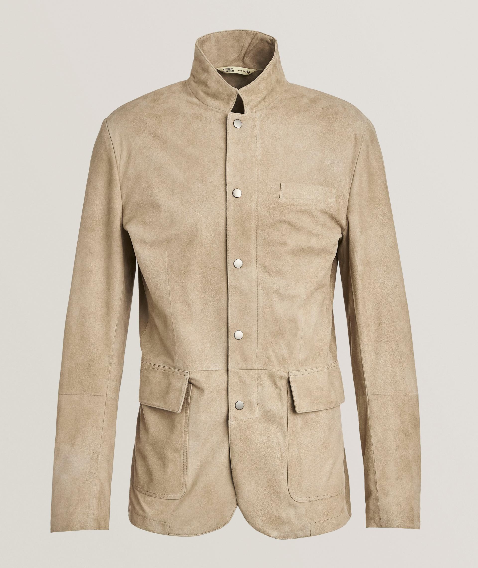 Stand Collar Leather Jacket image 0