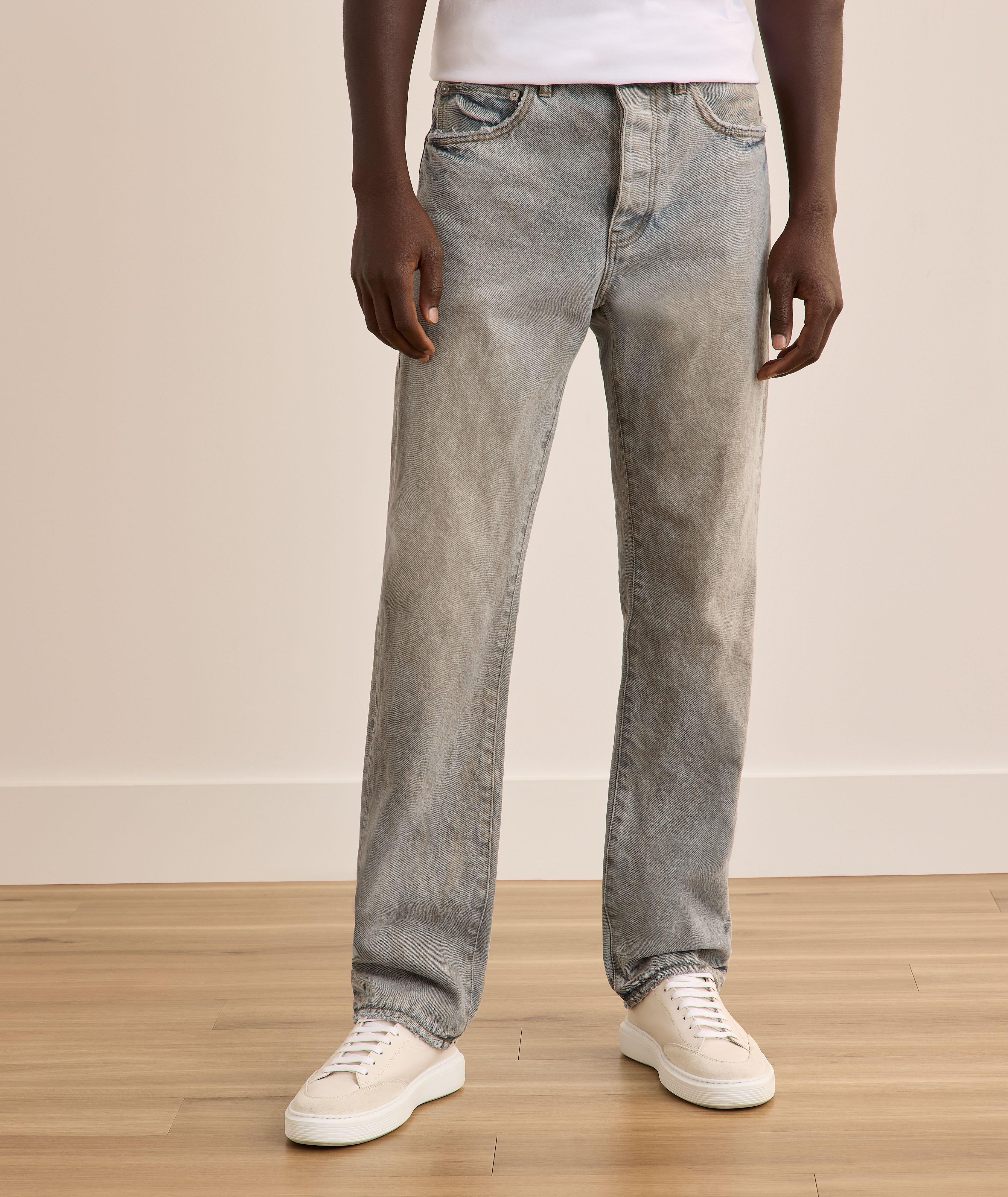P011 Light Dirty Straight Jeans image 2