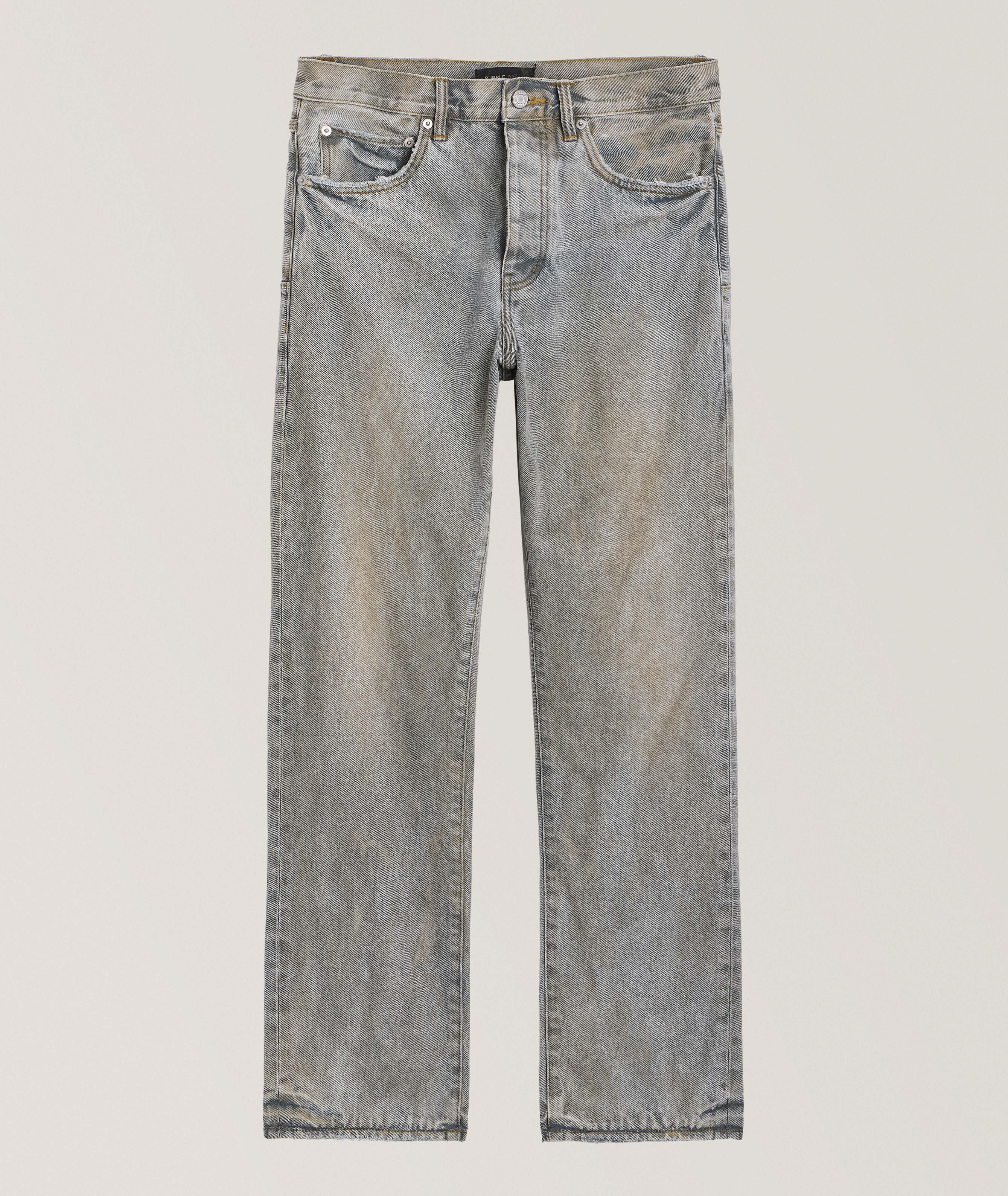 P011 Light Dirty Straight Jeans image 0