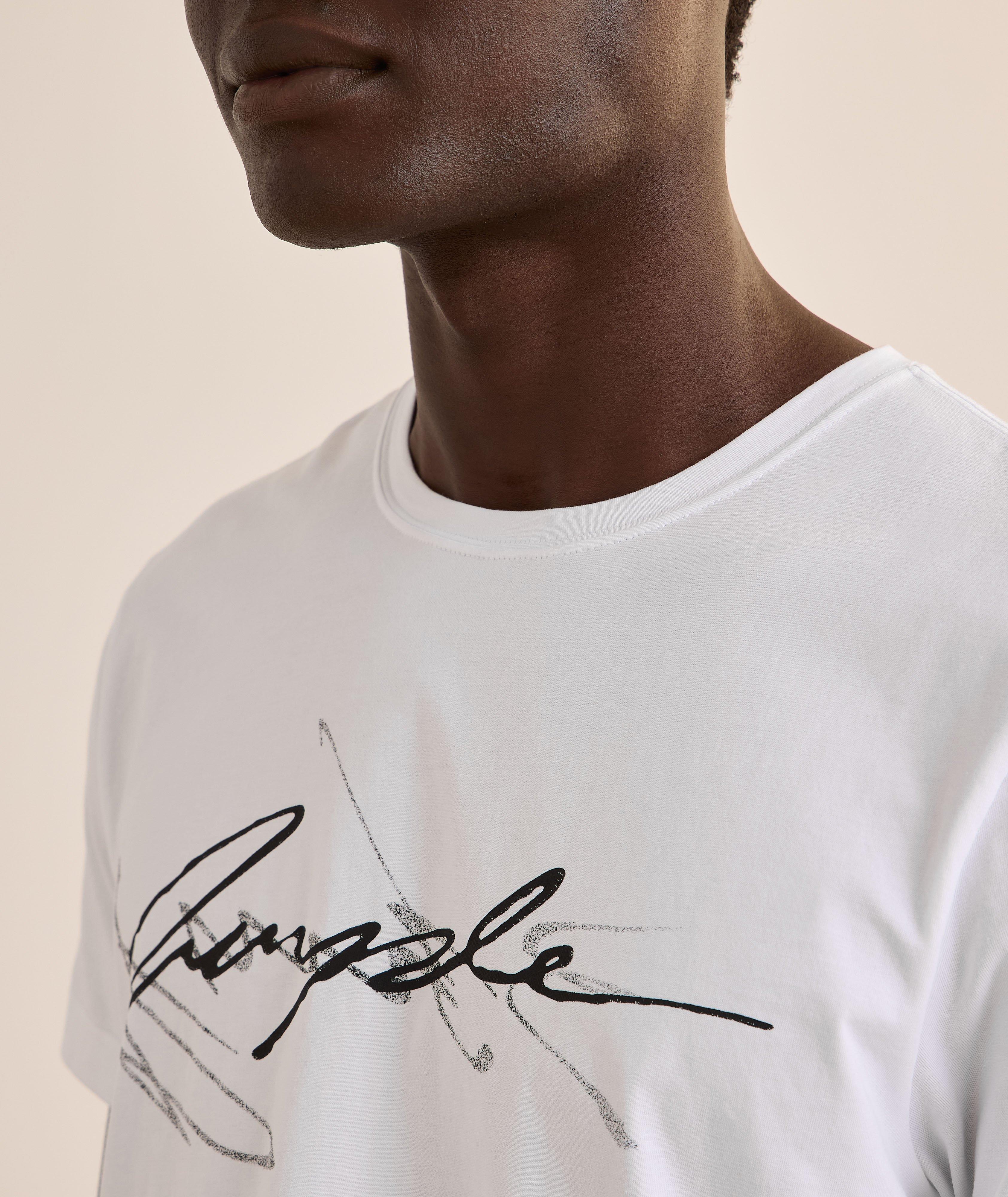 T-shirt en coton avec logo cursif image 3