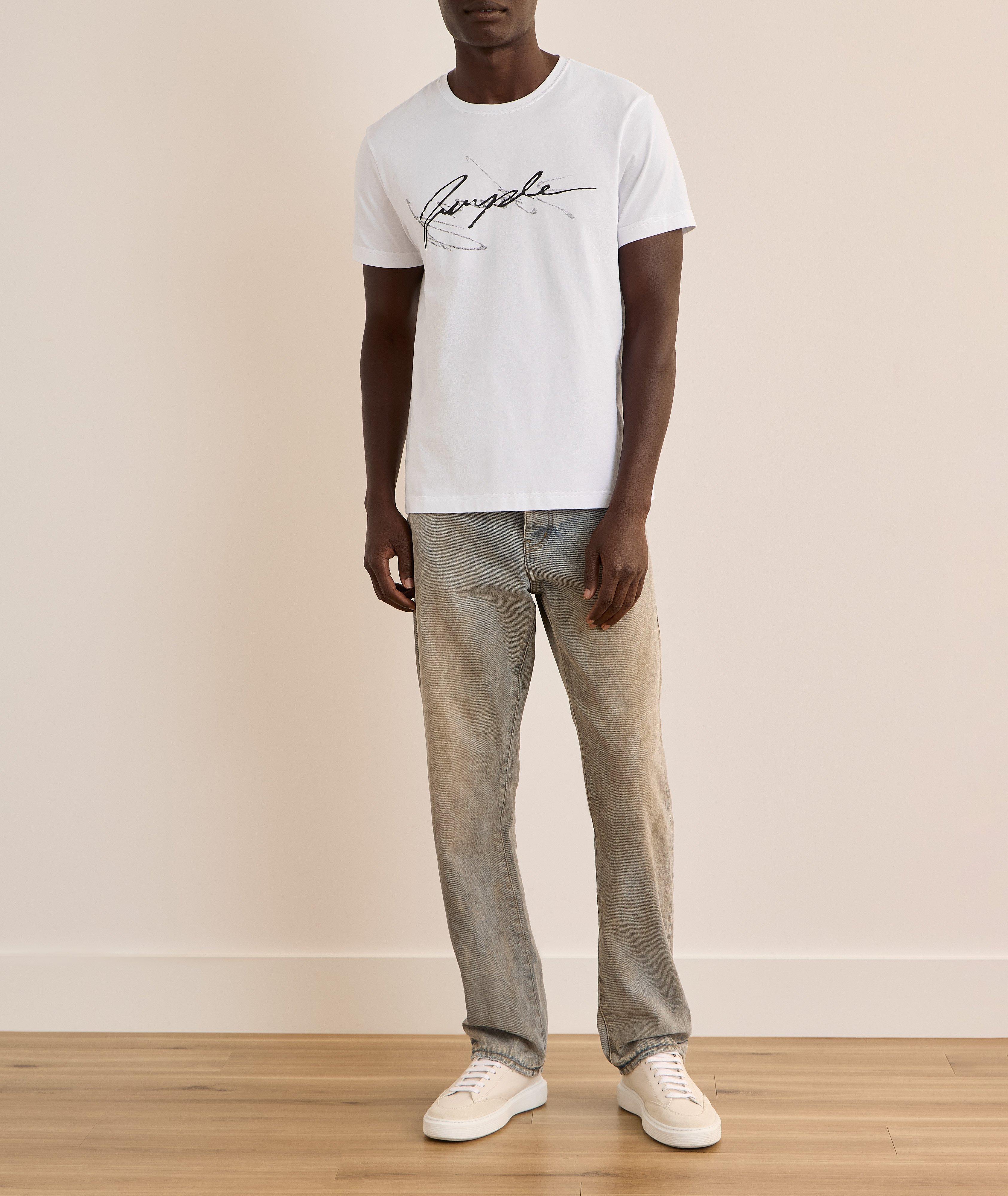 T-shirt en coton avec logo cursif image 4
