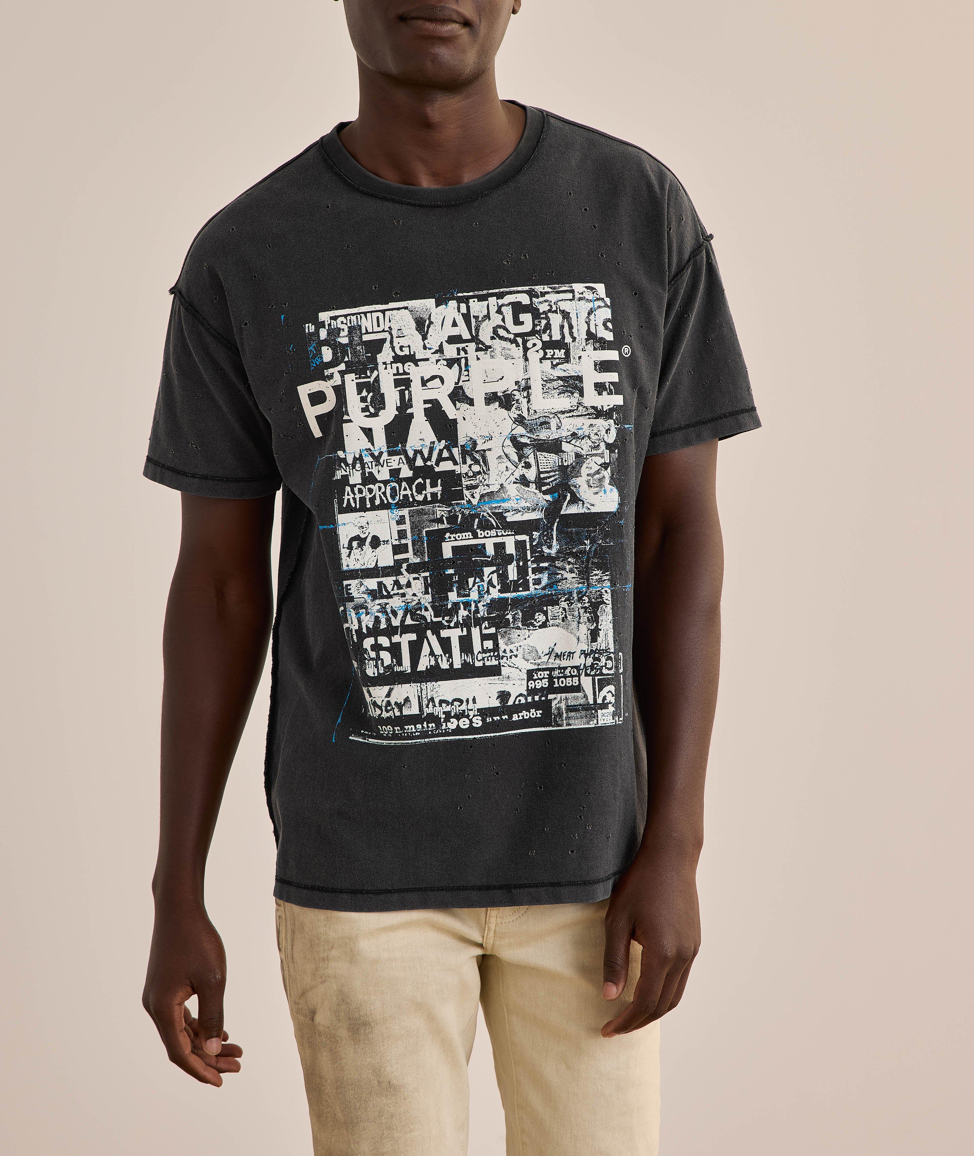 Distressed Inside-Out-Seams Graphic T-Shirt image 1