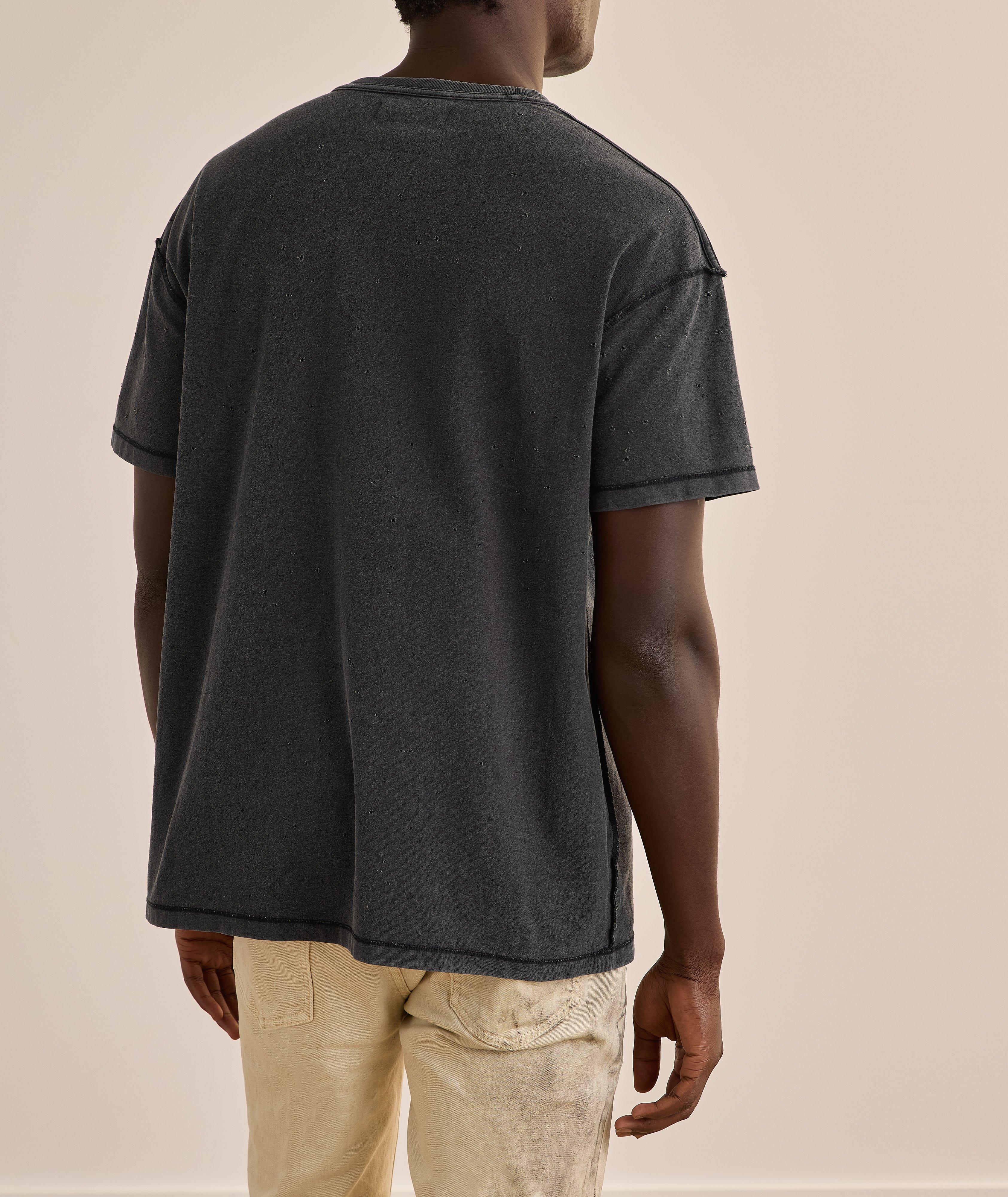 Distressed Inside-Out-Seams Graphic T-Shirt image 2