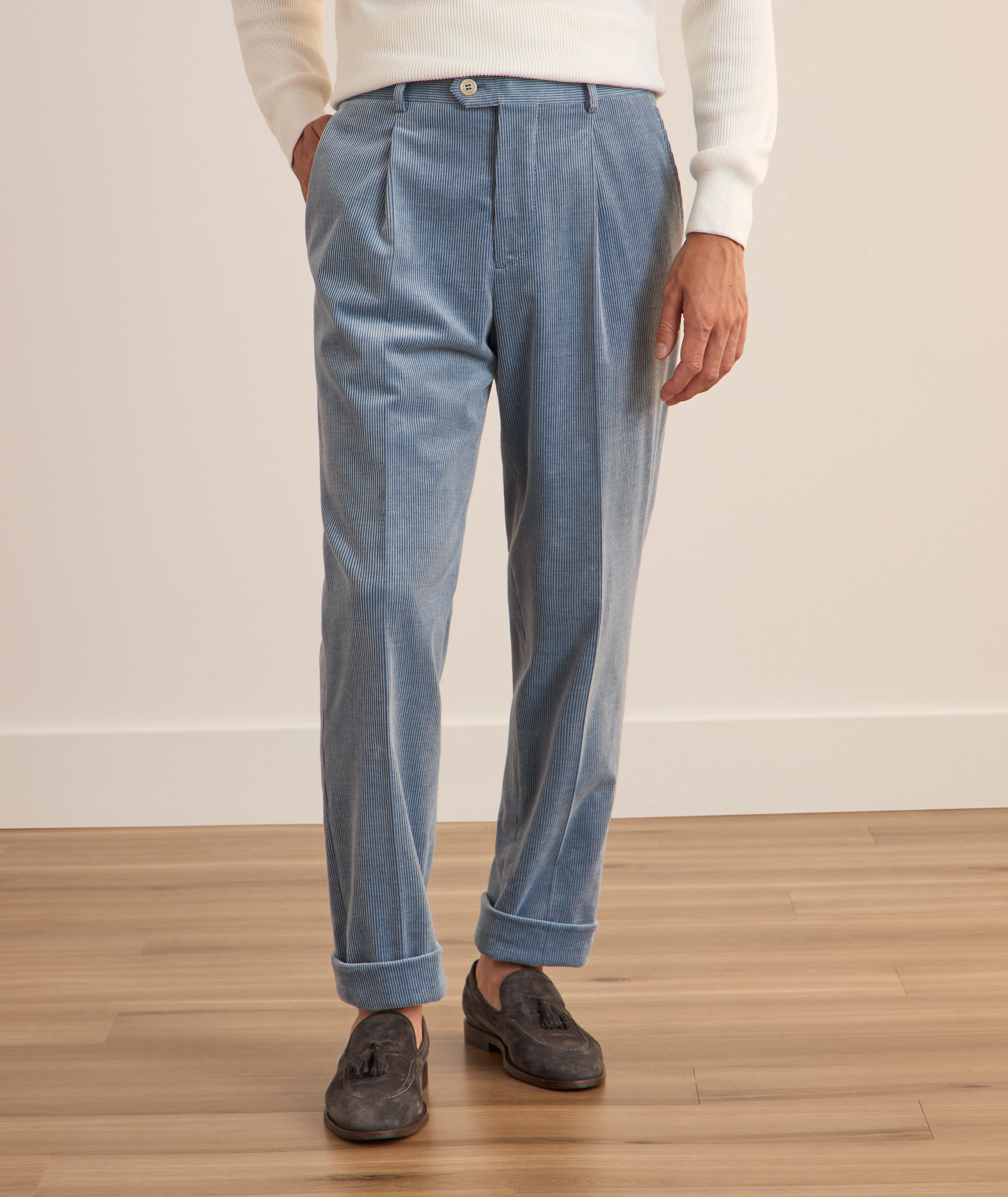 Pleated Corduroy Suit Pants image 1