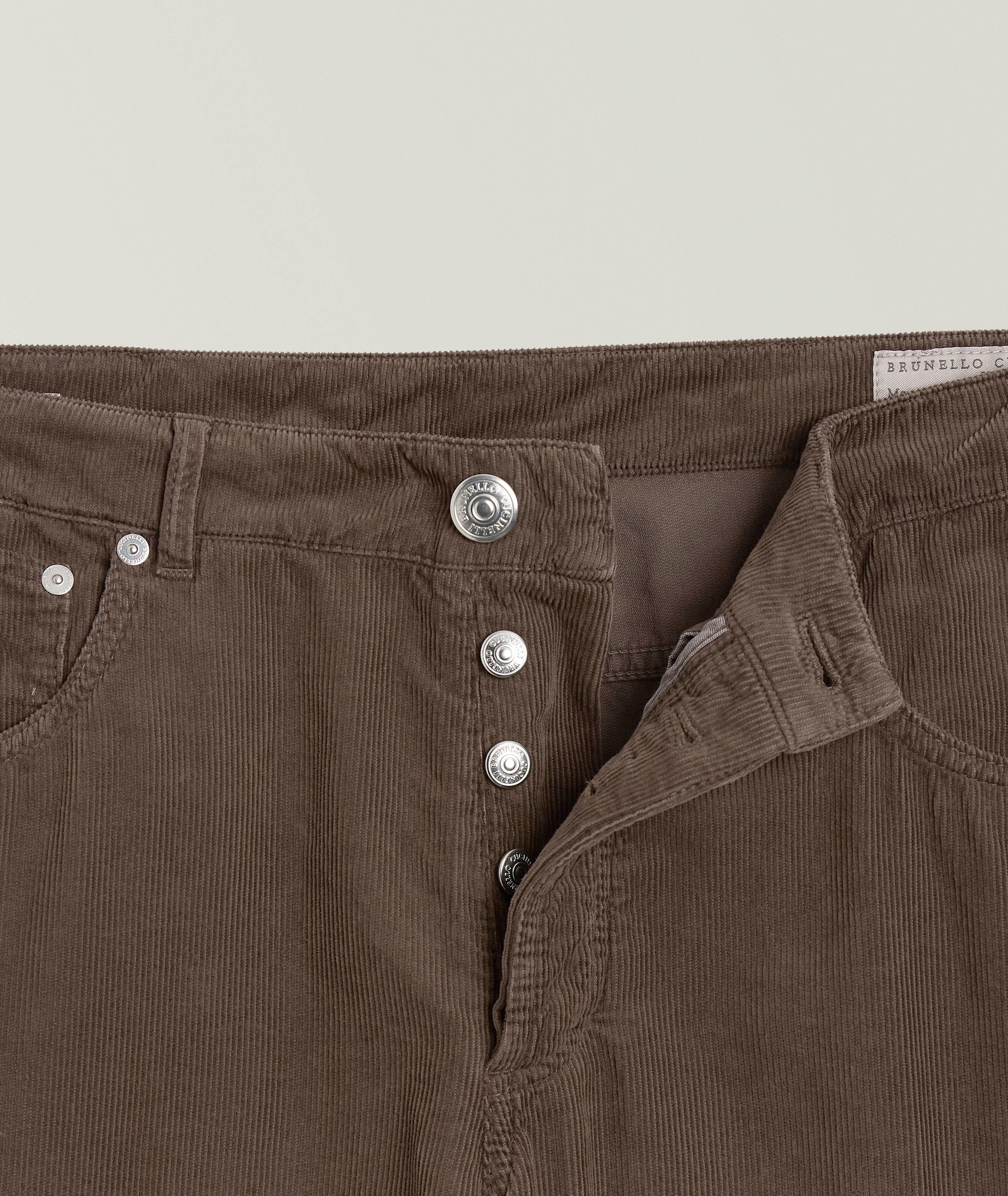Pantalon en velours côtelé de coupe italienne image 5