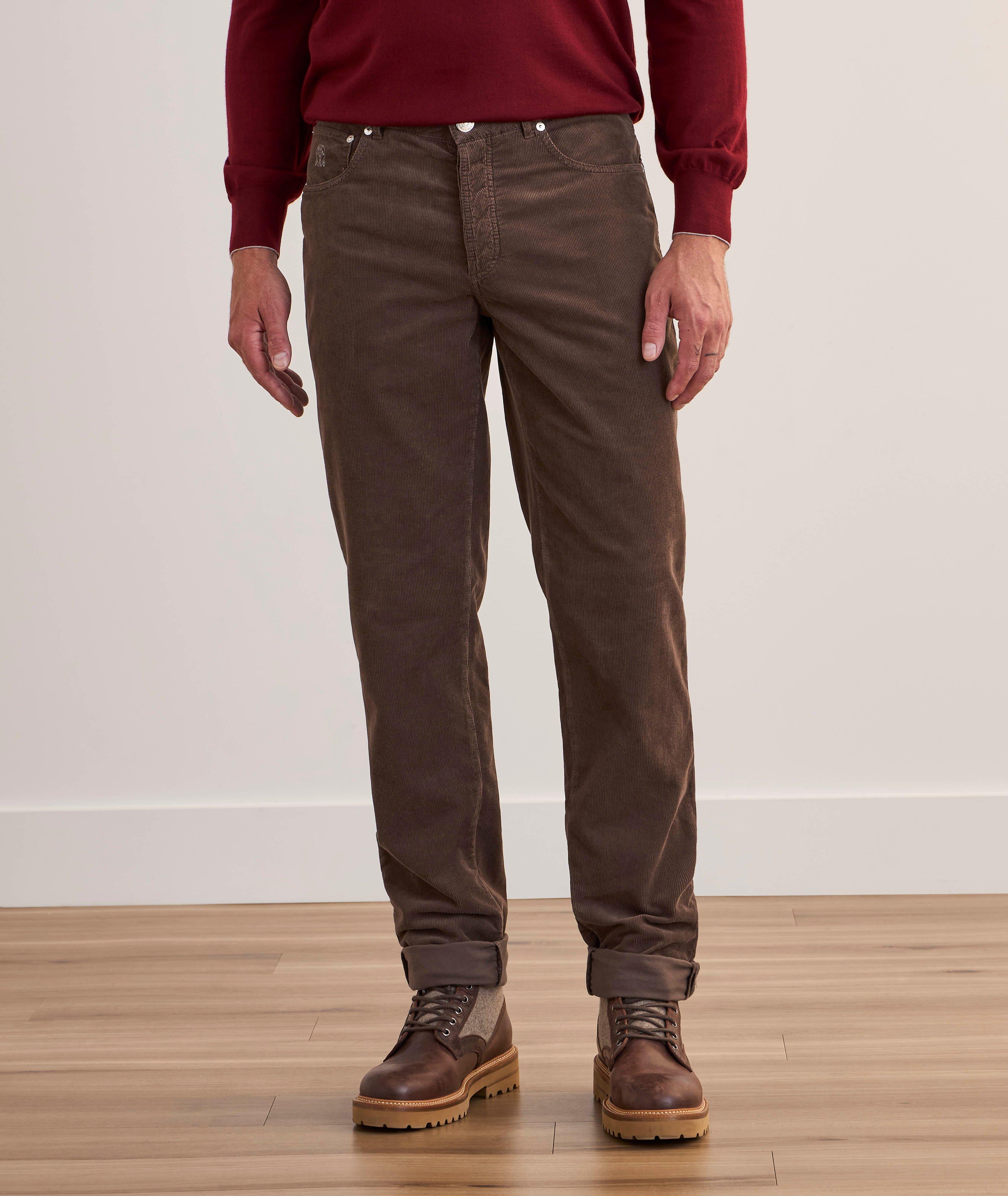Pantalon en velours côtelé de coupe italienne image 1