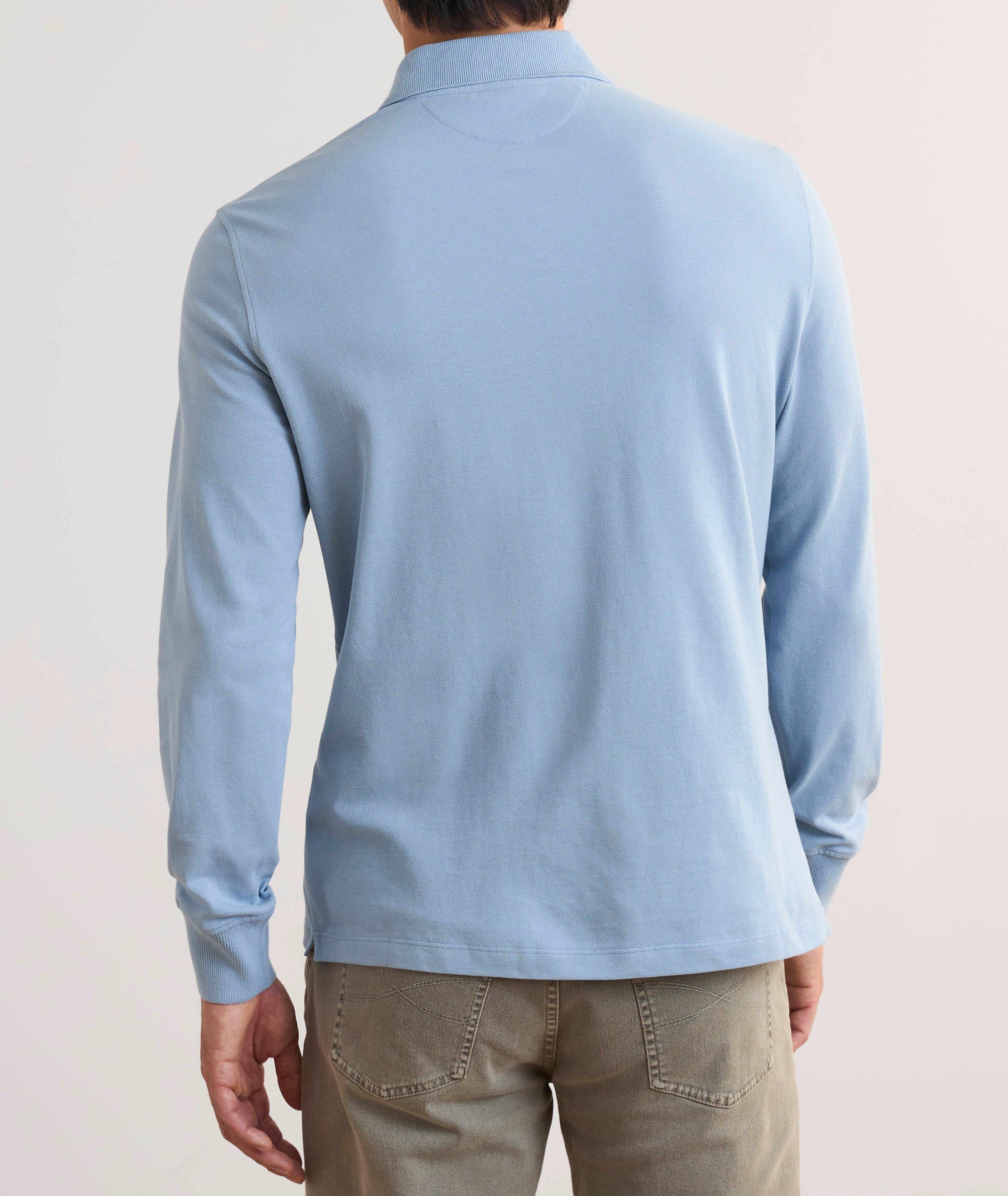 Cotton Piqué Long-Sleeve Polo image 2