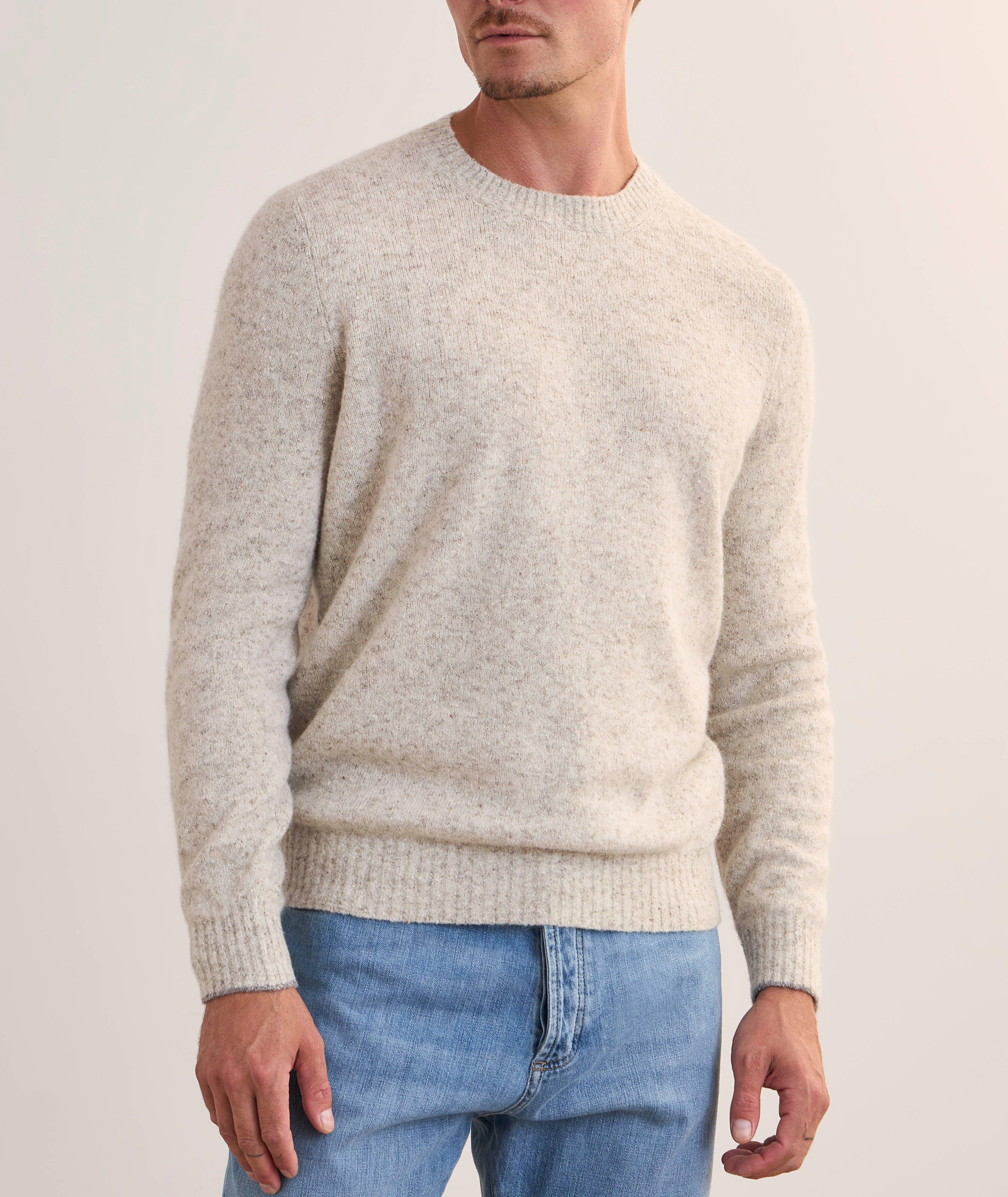 Mélange Alpaca Wool-Blend Crewneck Sweater image 1
