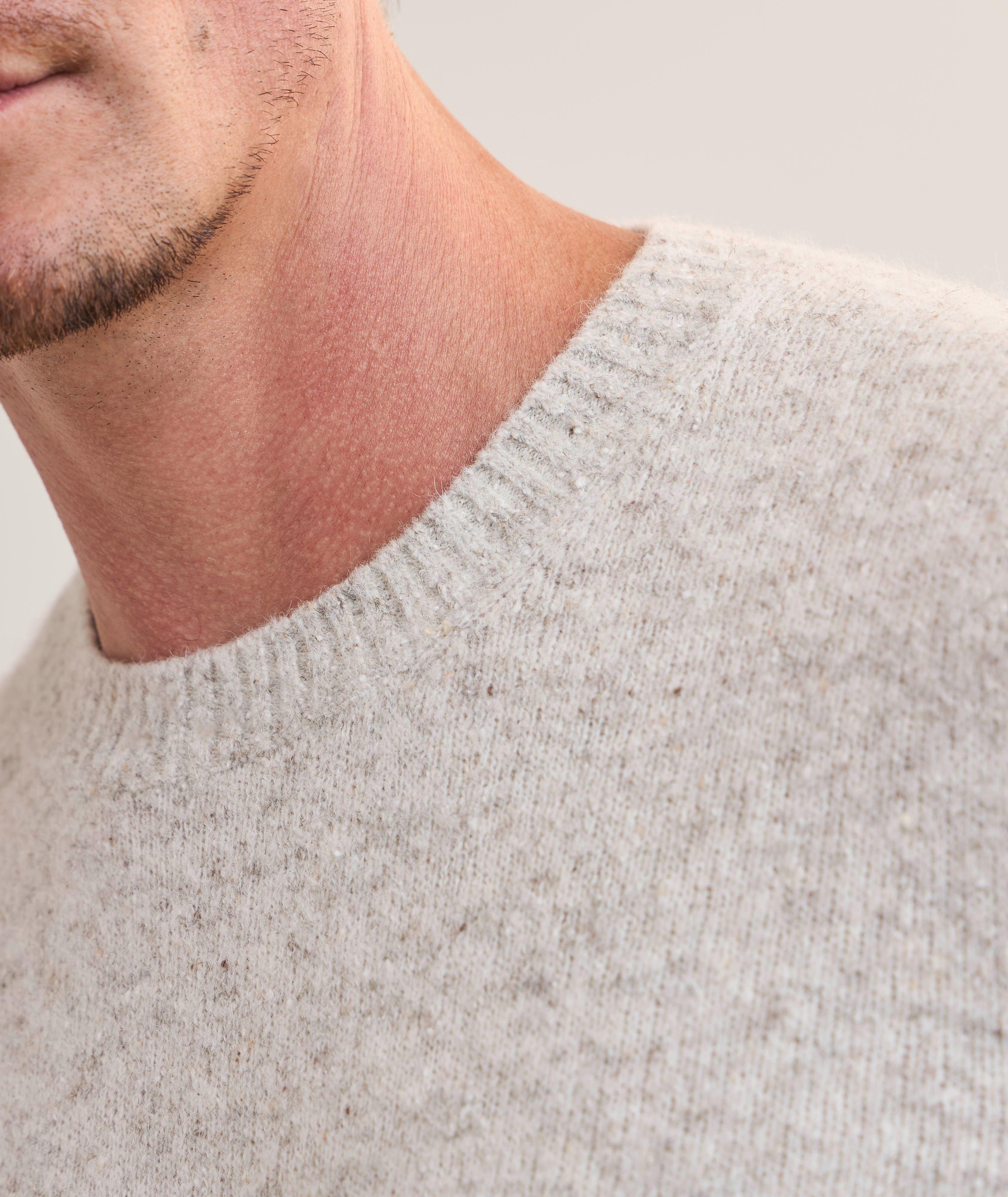 Mélange Alpaca Wool-Blend Crewneck Sweater image 3