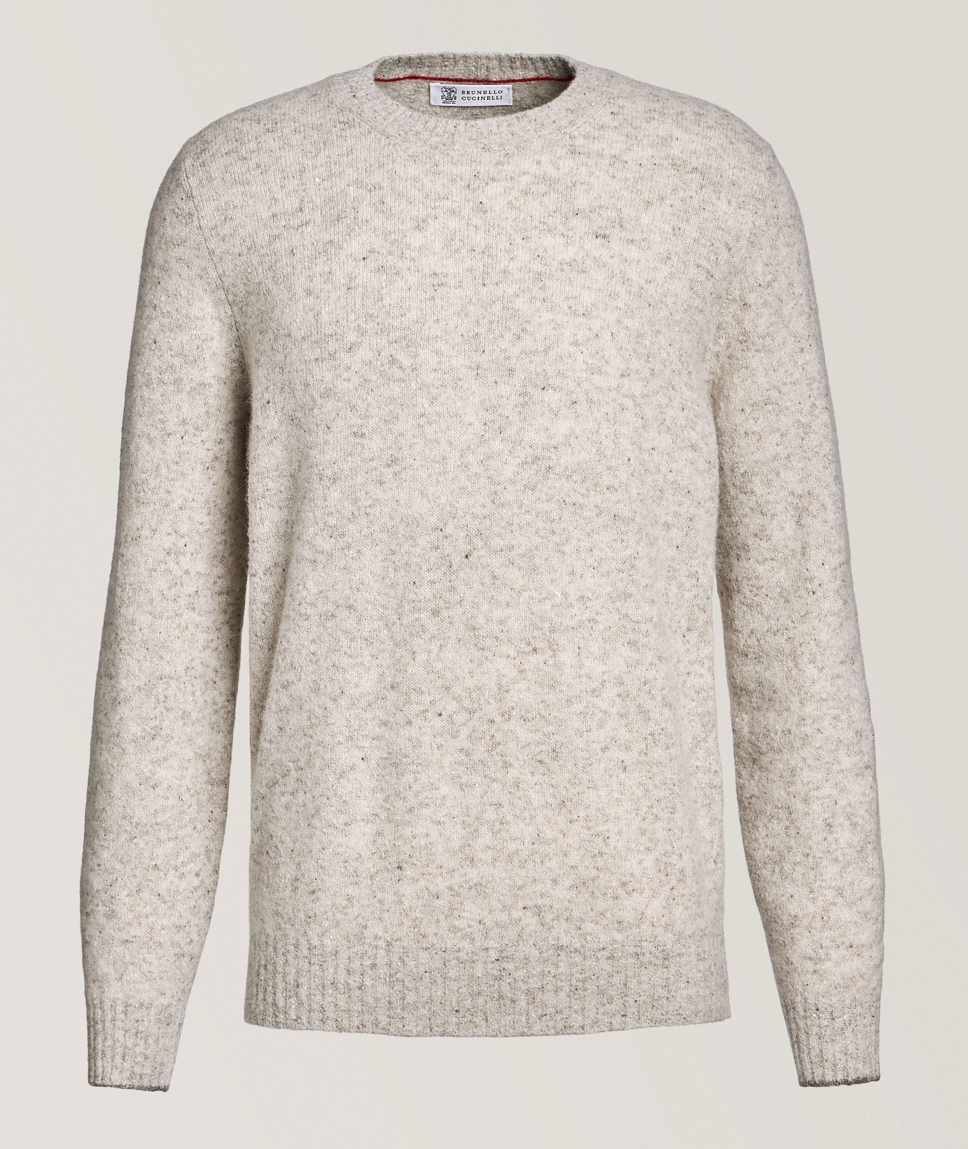 Mélange Alpaca Wool-Blend Crewneck Sweater image 0