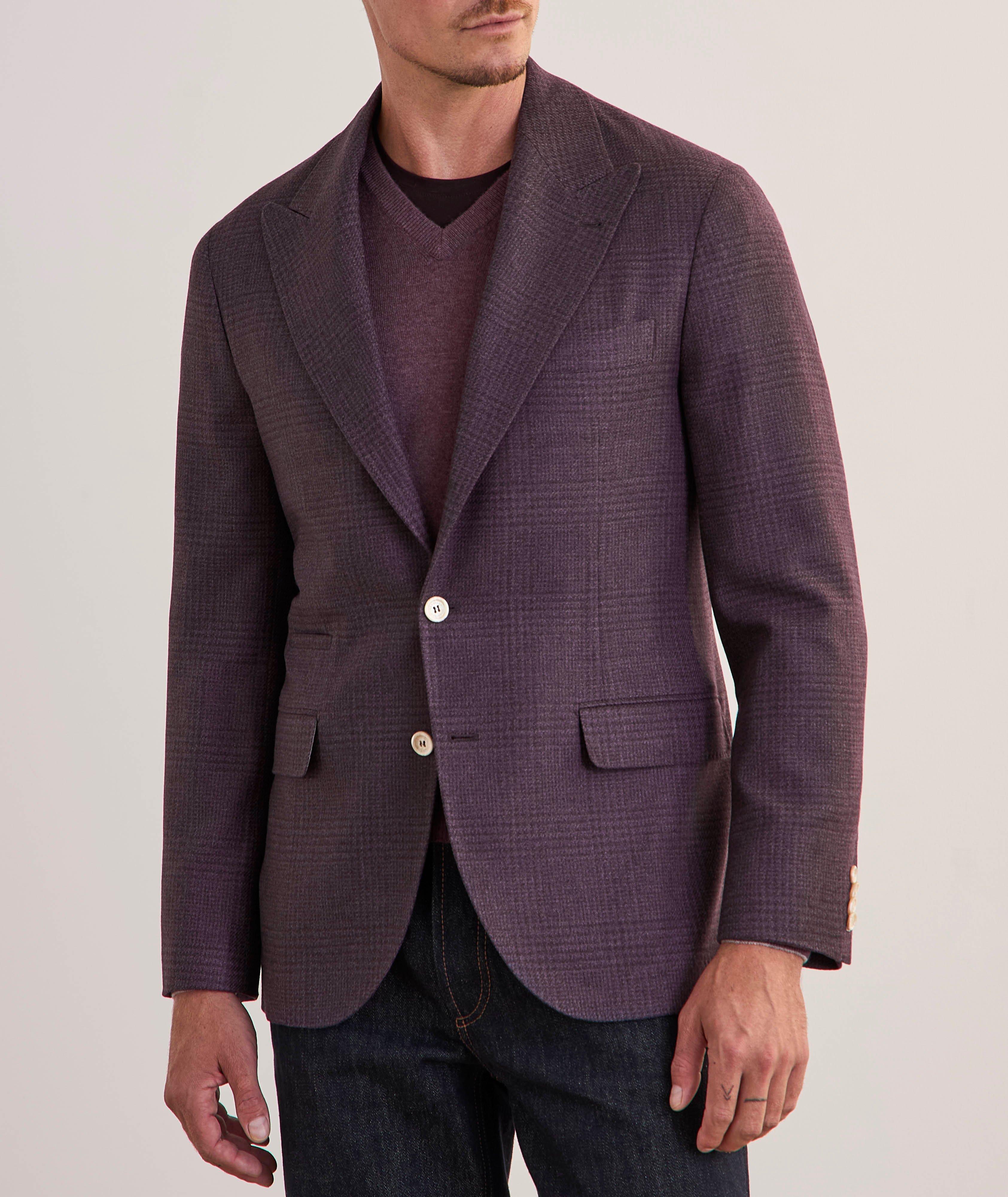 Plaid Peak Lapel Sport Jacket image 1