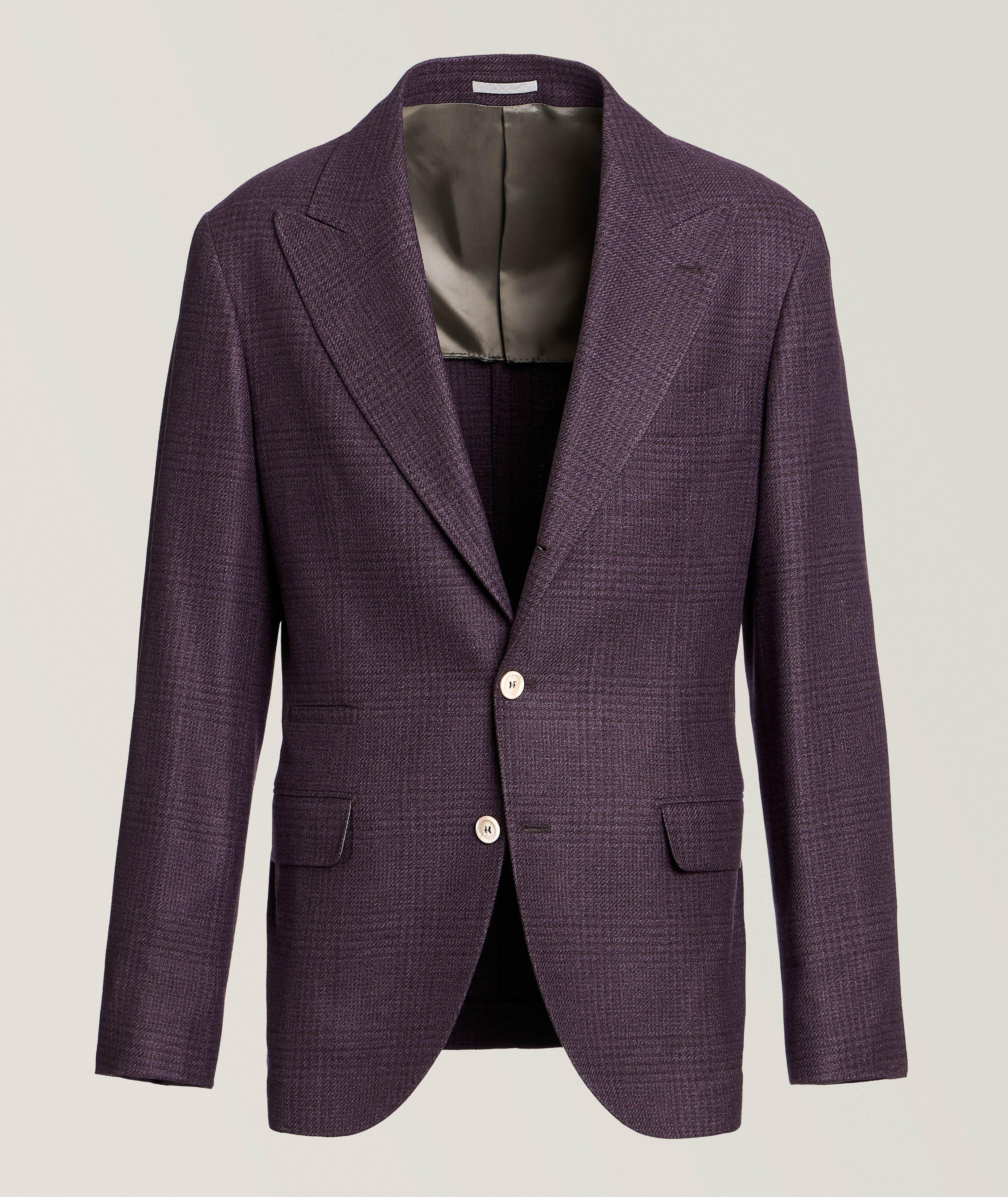 Plaid Peak Lapel Sport Jacket image 0