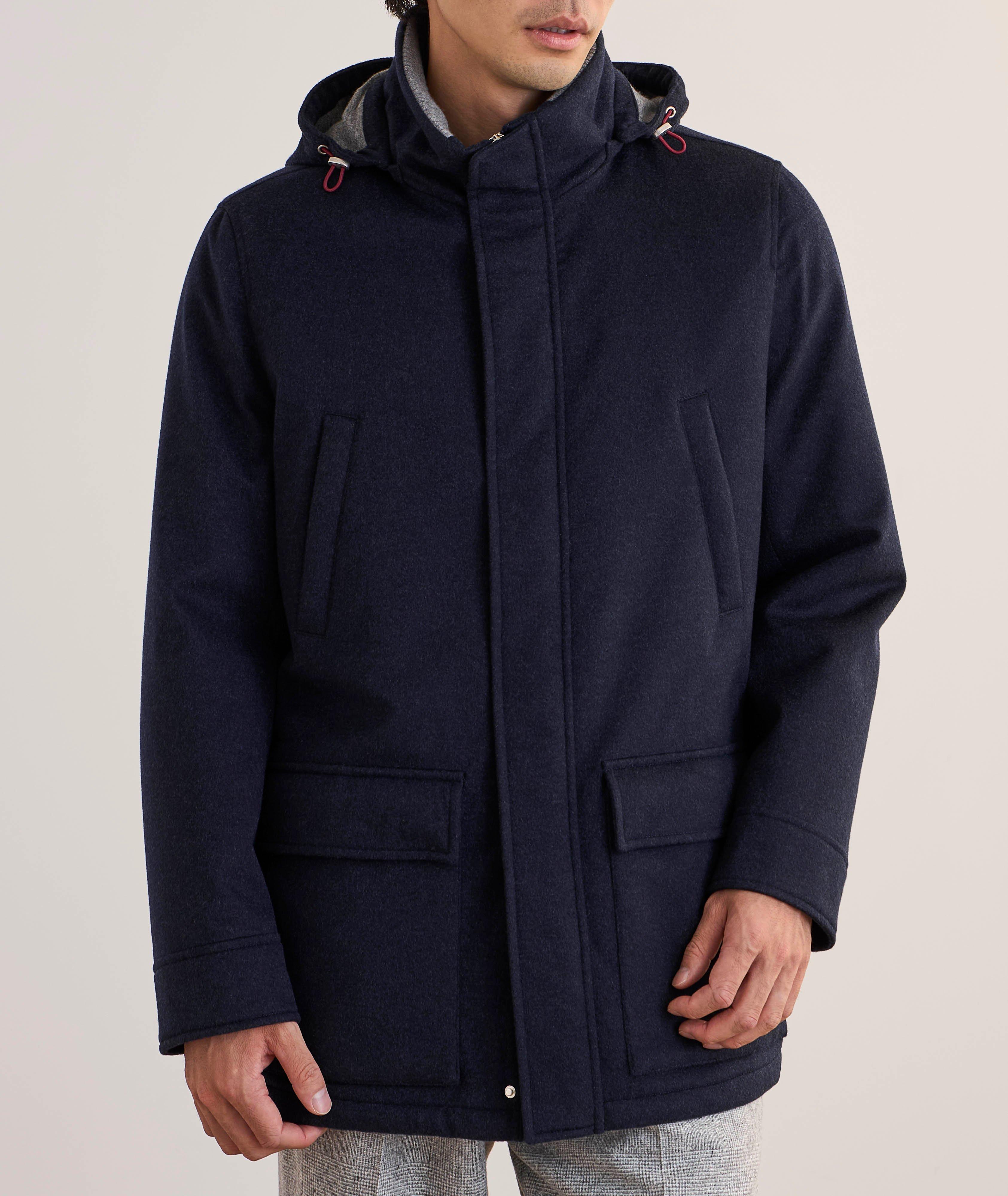 Manteau en cachemire à capuchon image 1