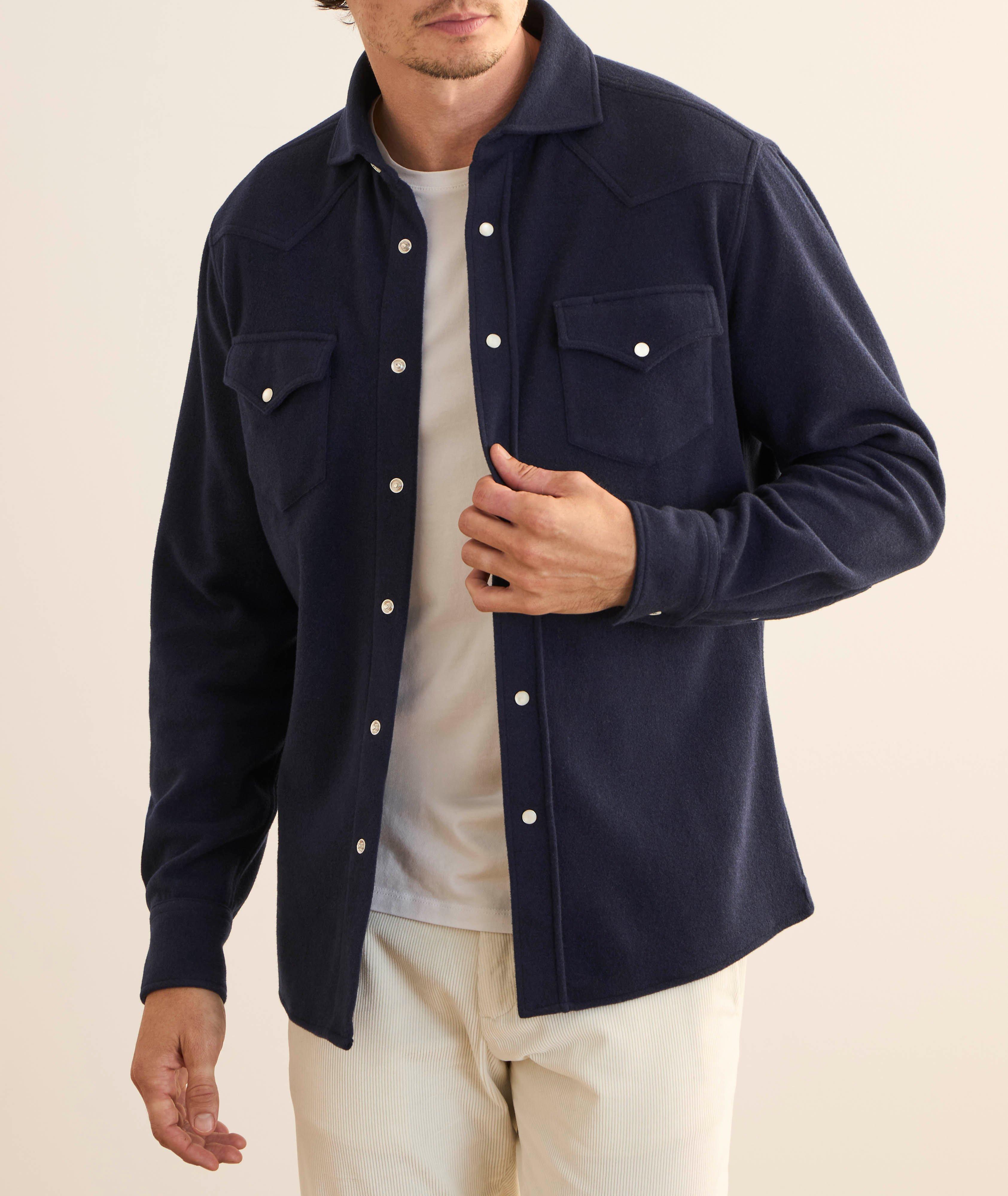 Surchemise western coupe Easy en mélange cachemire image 1