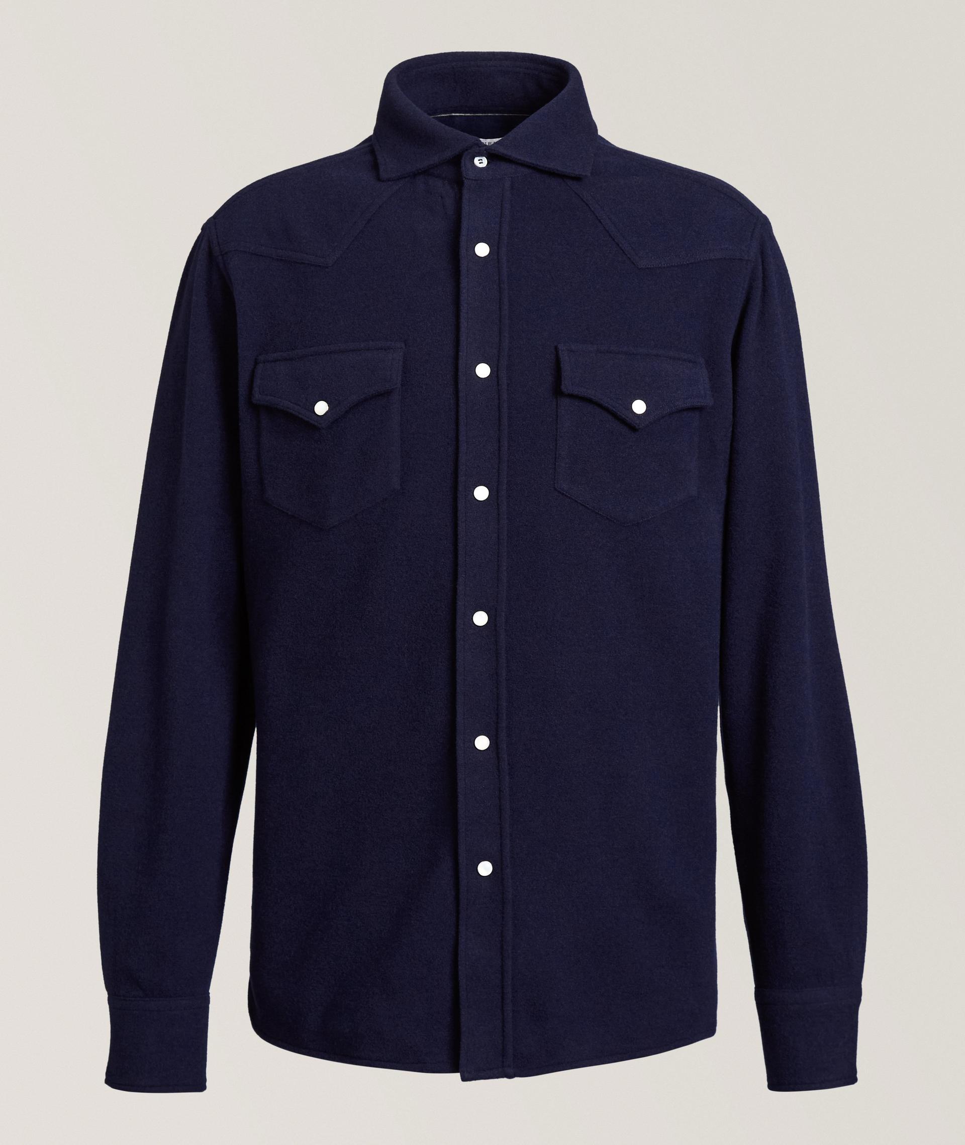 Surchemise western coupe Easy en mélange cachemire image 0