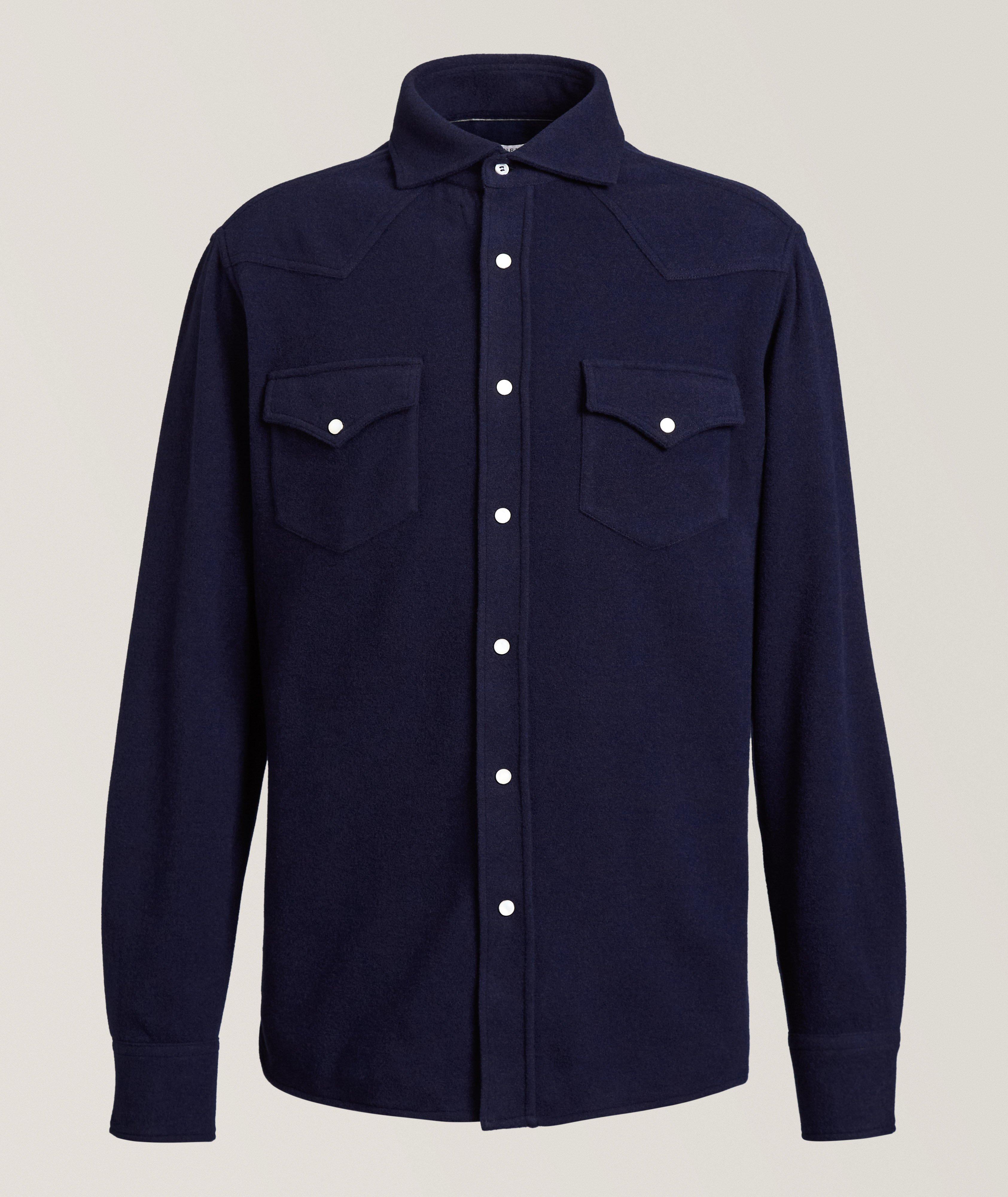 Surchemise western coupe Easy en mélange cachemire image 0