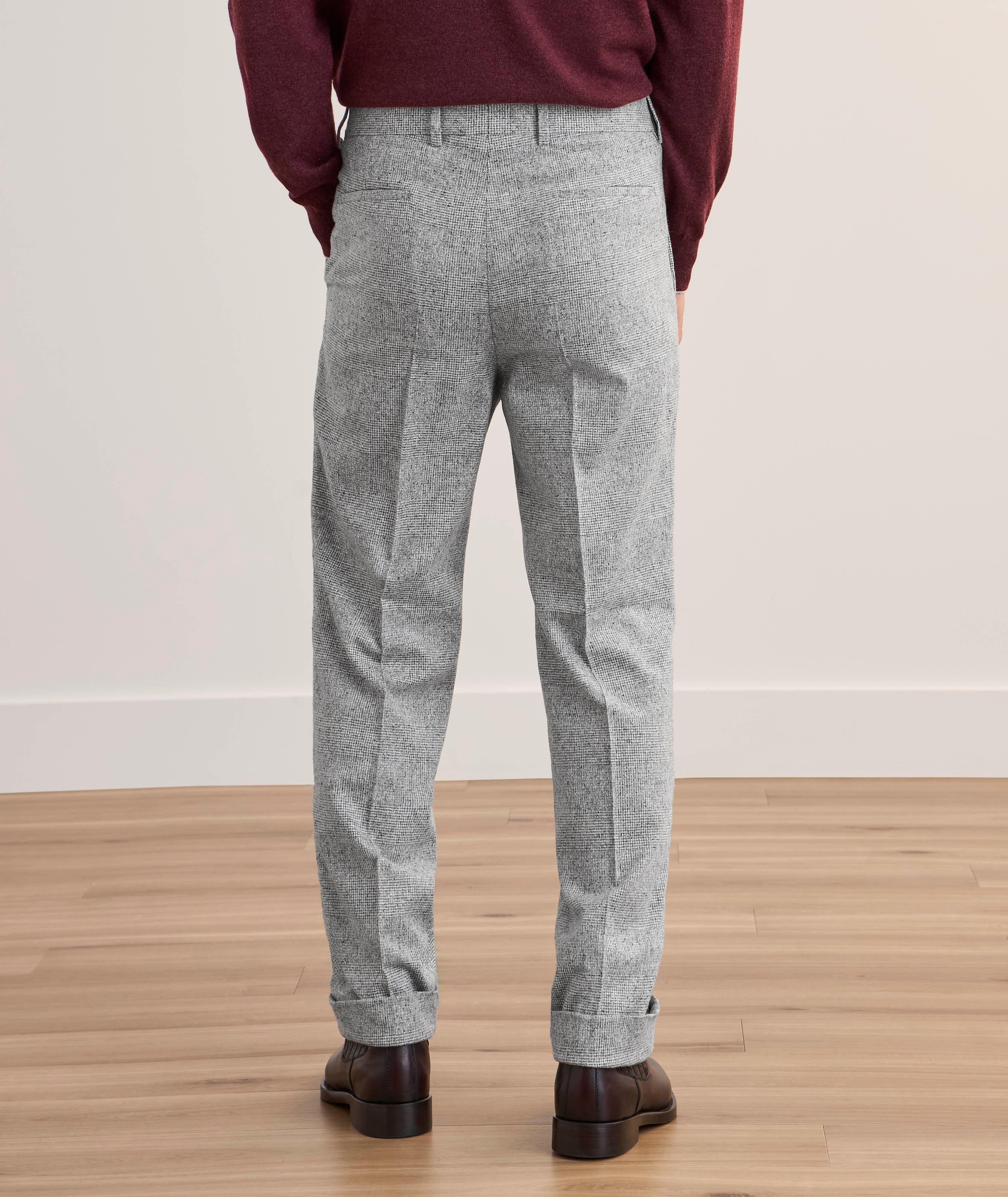 Pleated Plaid Suit Pants image 2