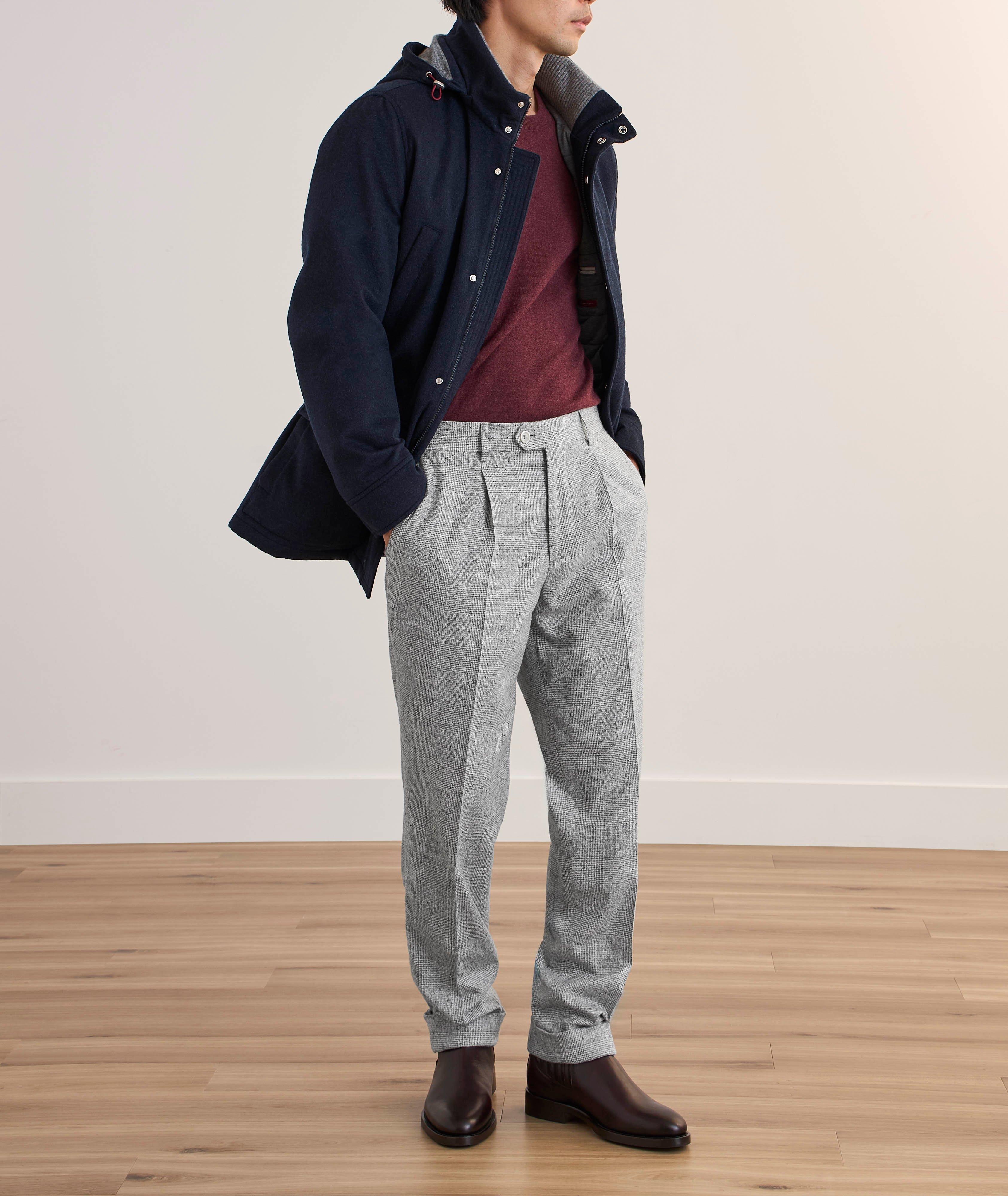 Pleated Plaid Suit Pants image 4