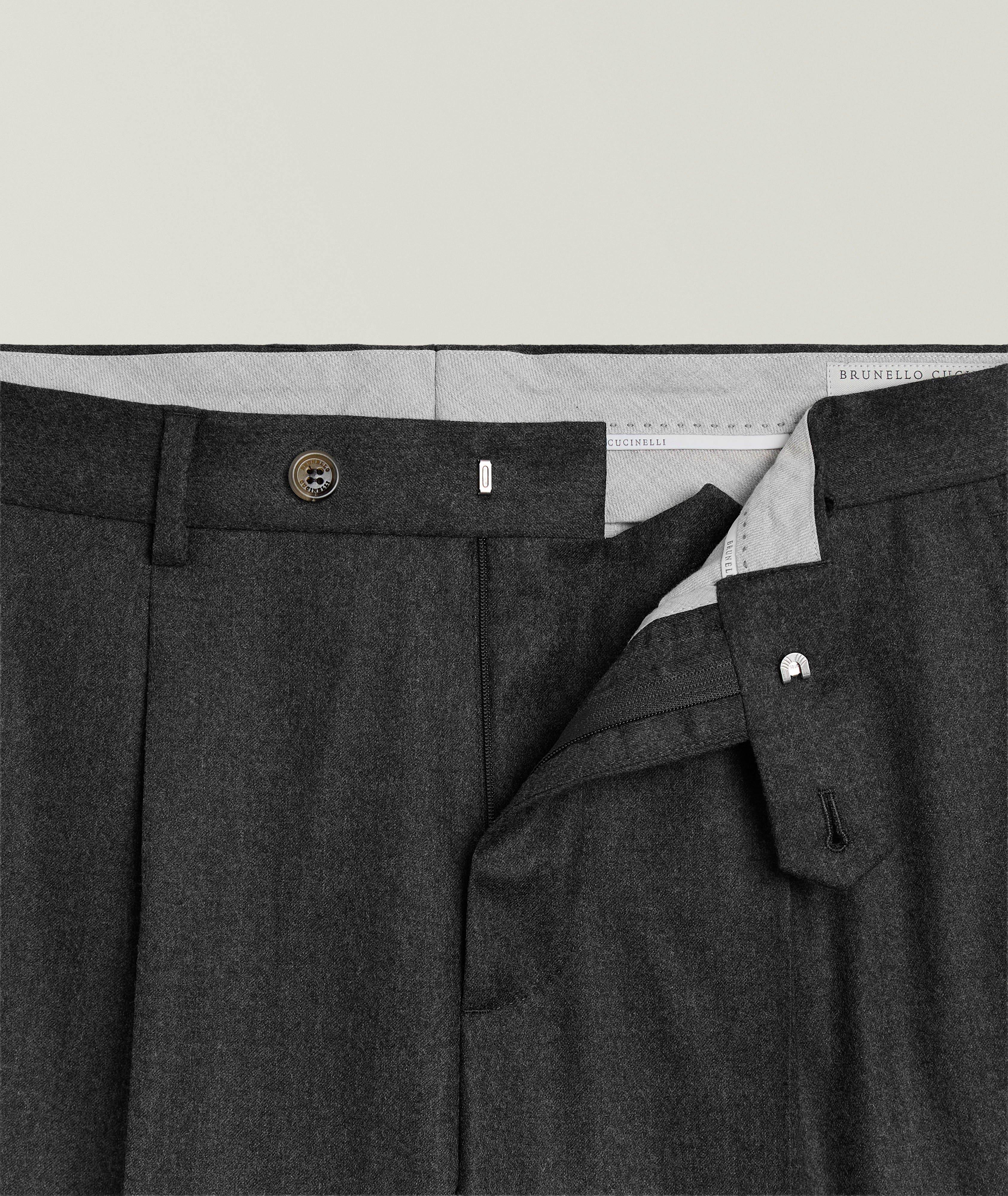 Virgin Wool Pleated Pants image 4