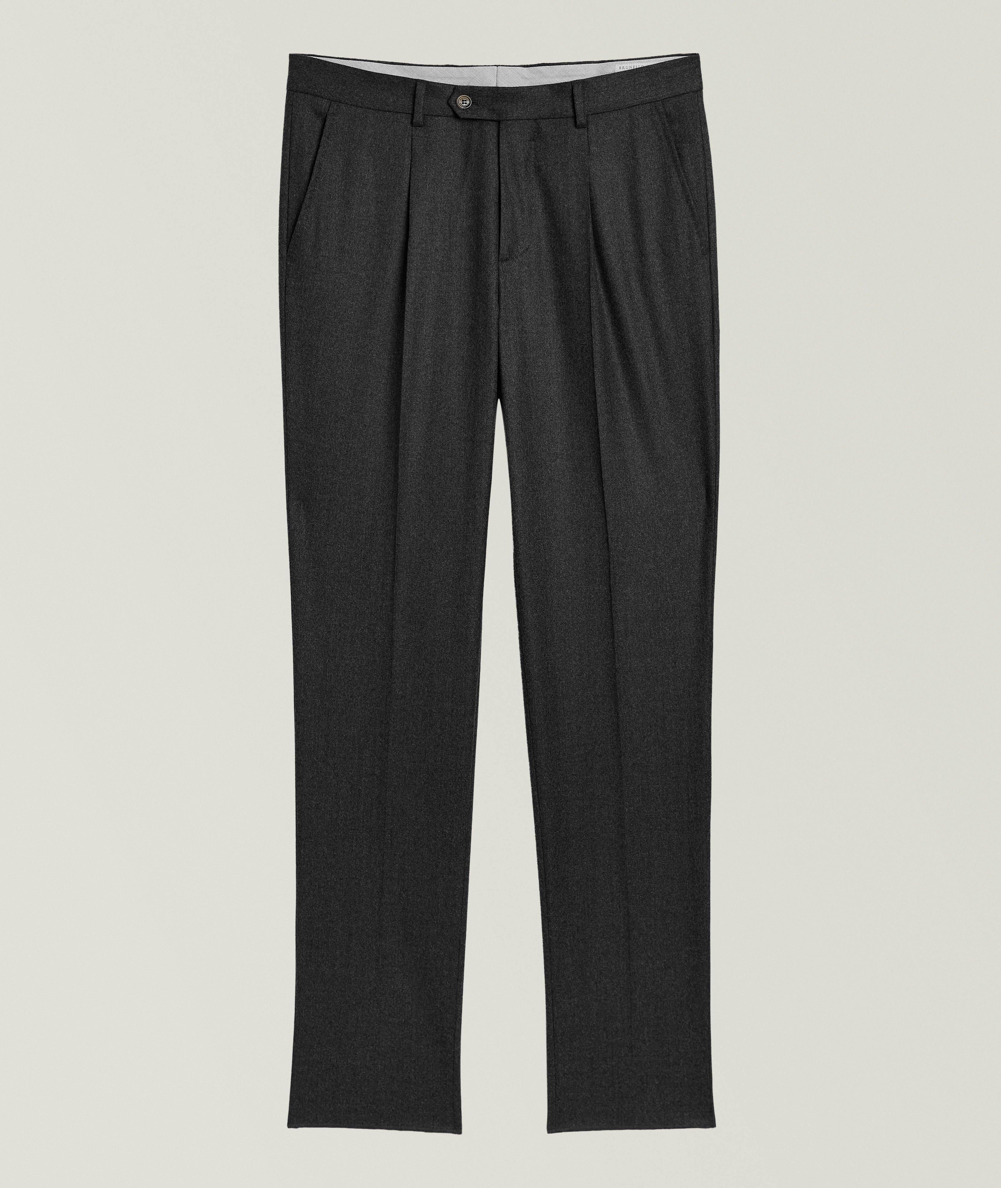 Virgin Wool Pleated Pants image 0