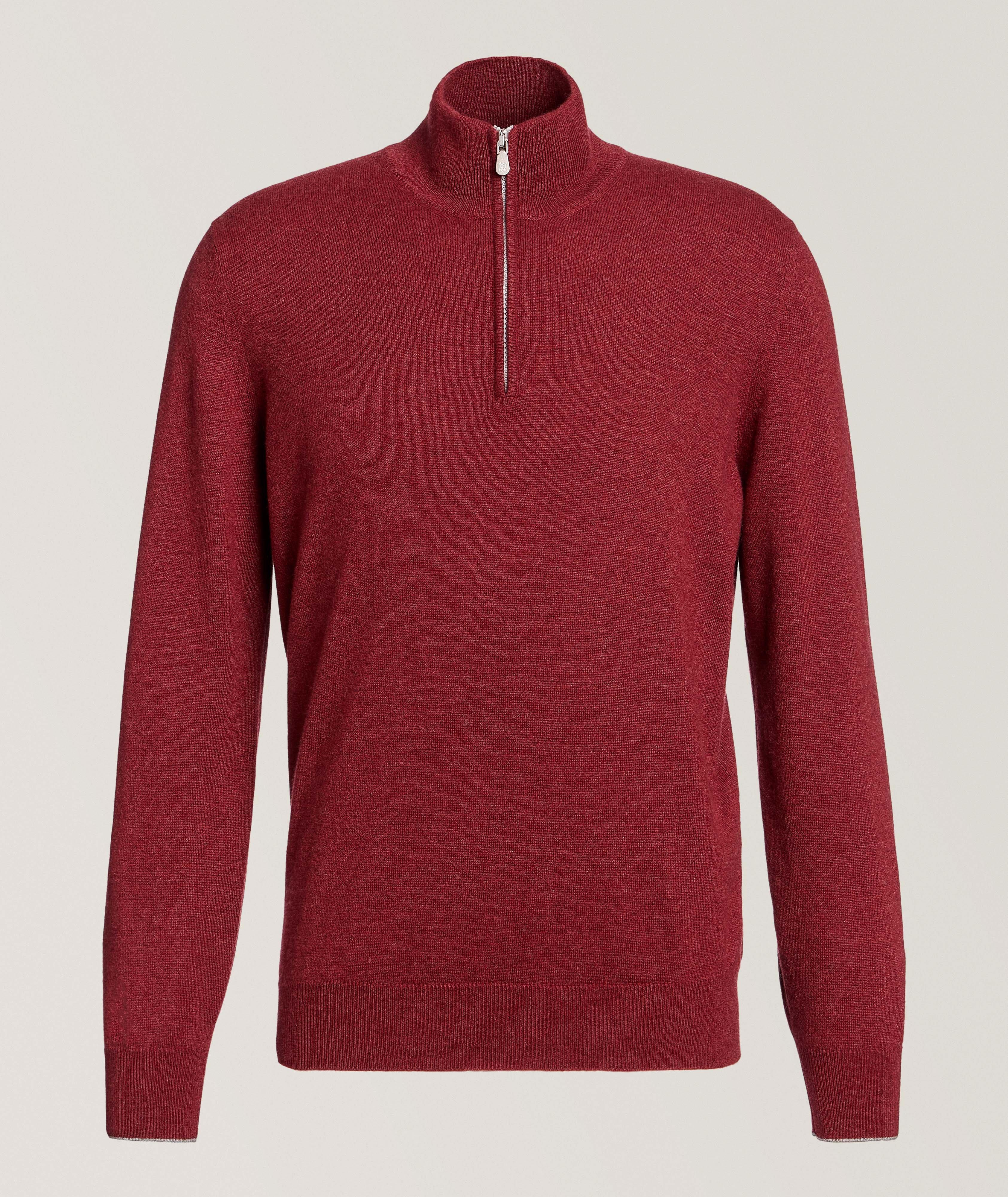 Brunello Cucinelli Pull en cachemire à glissière partielle