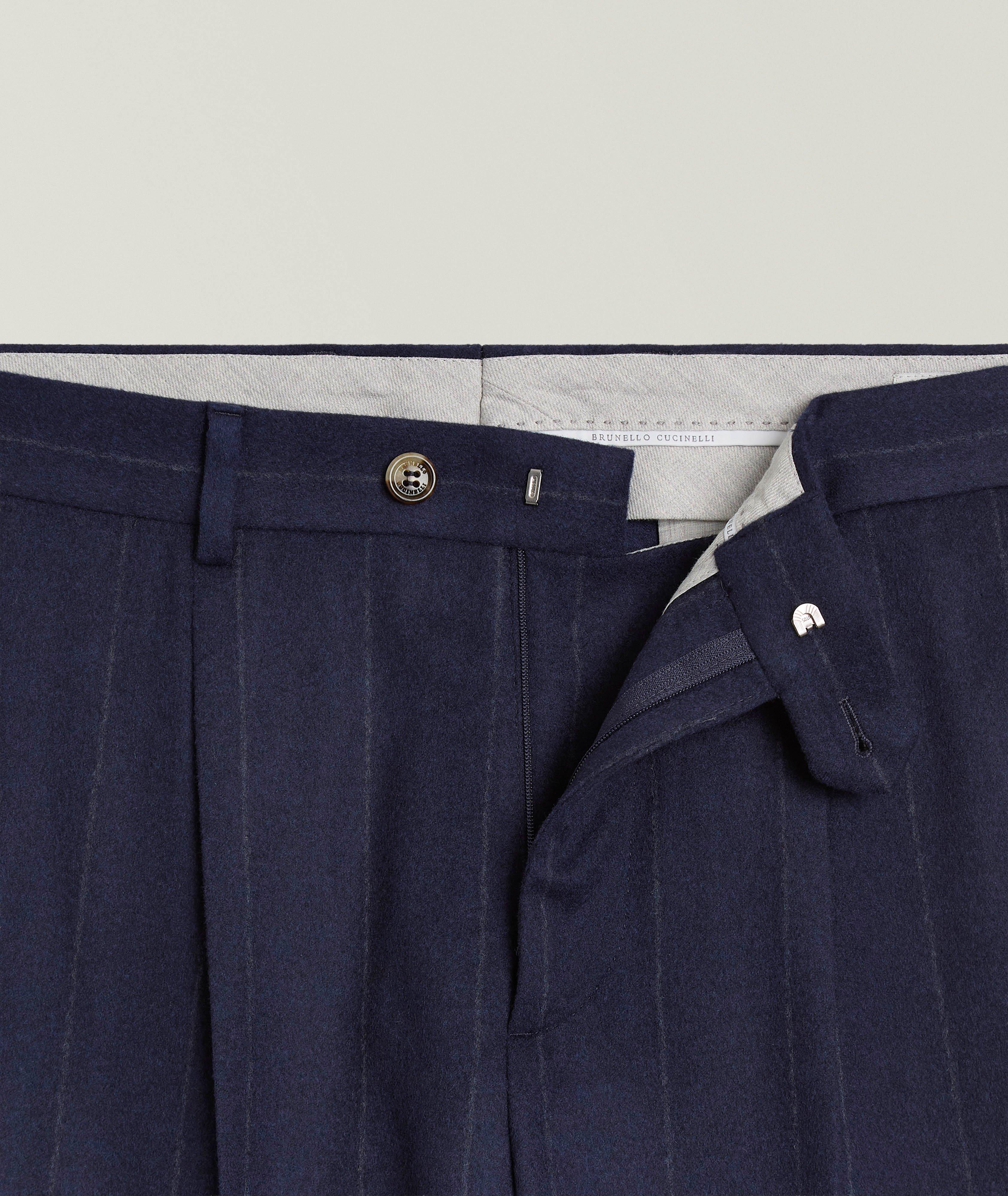Pinstripe Pleated Suit Pants image 6