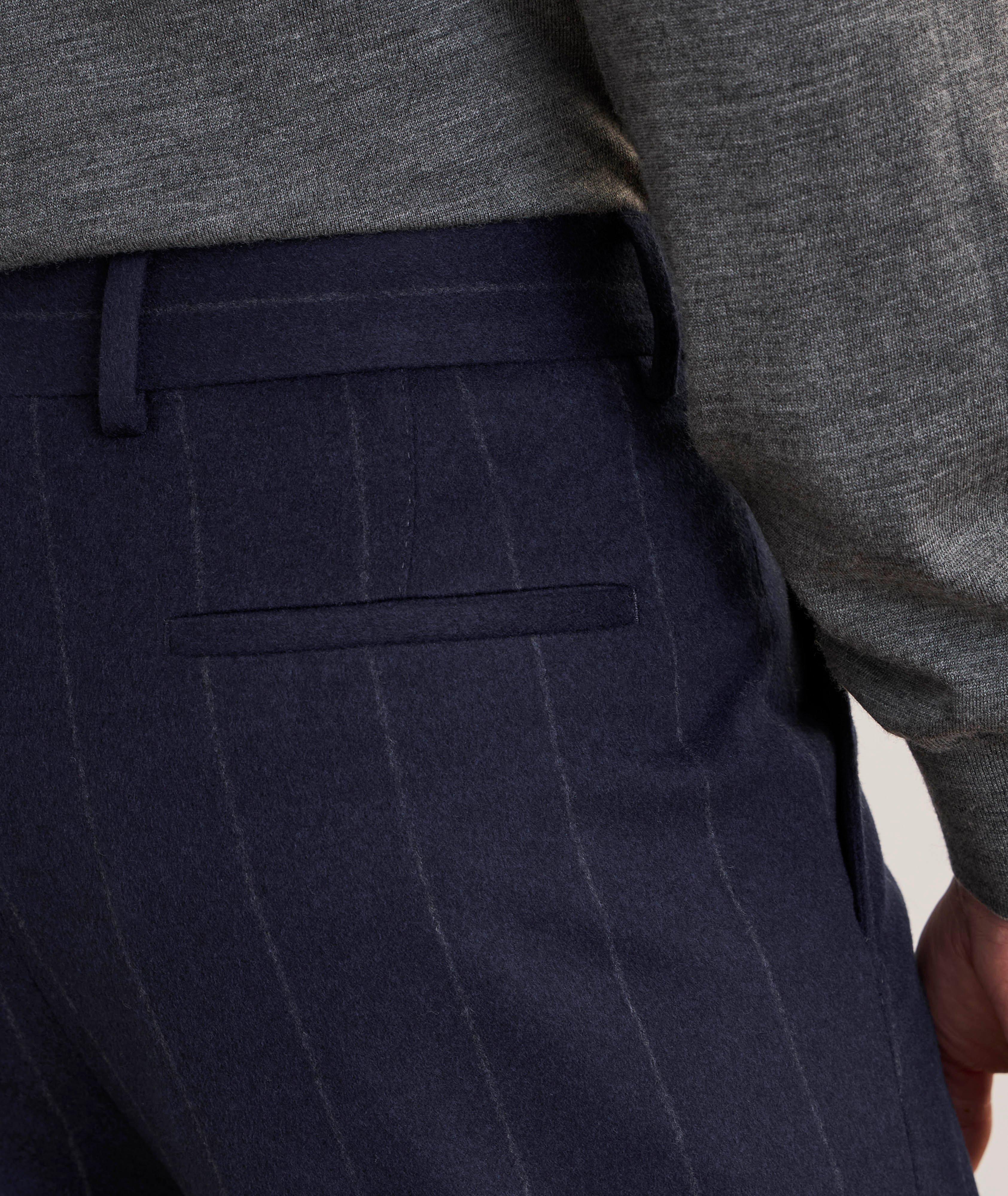 Pinstripe Pleated Suit Pants image 4