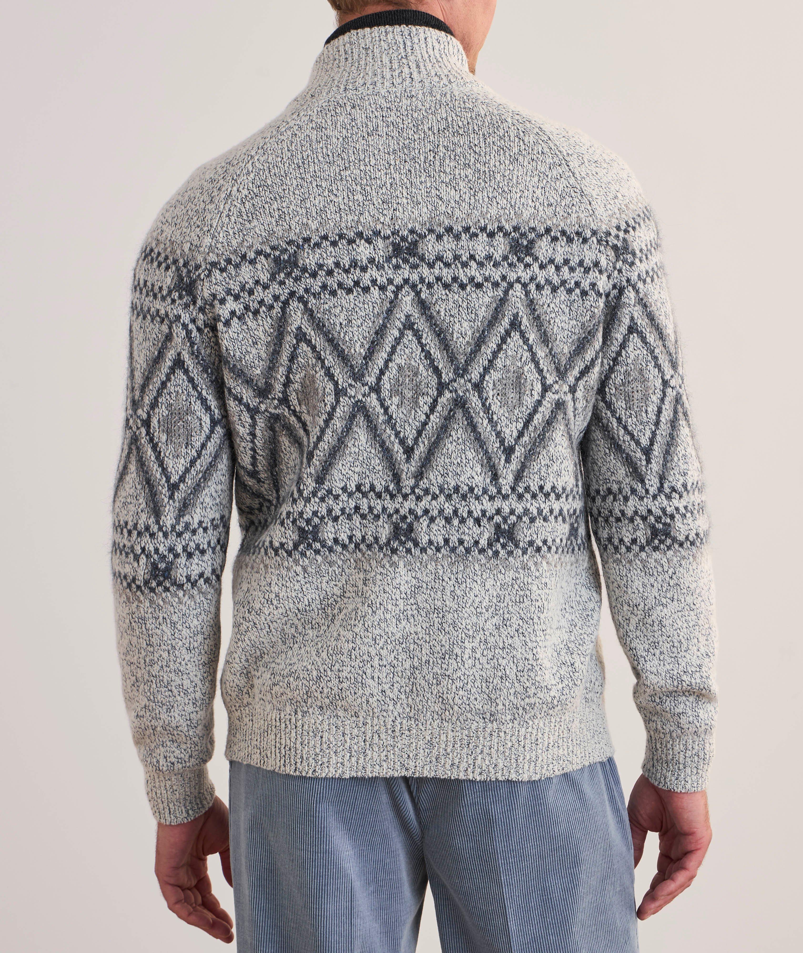 Mélange Fair Isle Full-Zip Cardigan image 2